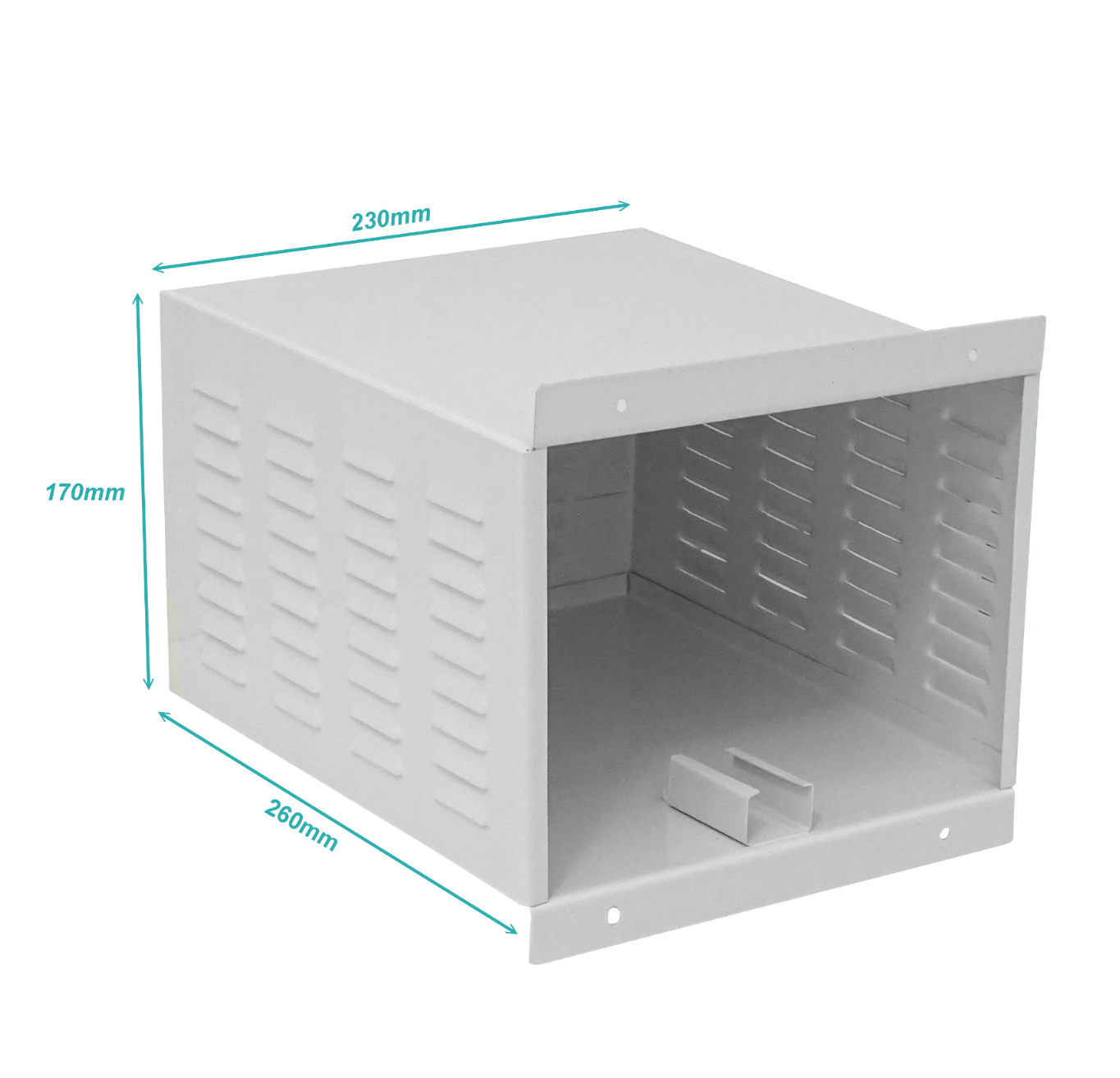 Gabinete Metálico 23x17x26cm para Sirena 30W con Ranuras y Tamper 2