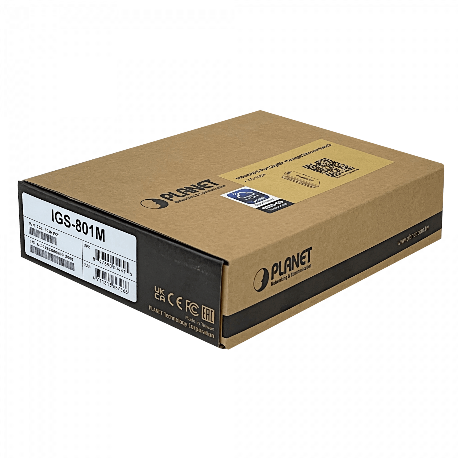 PLANET 8-1000 Switch Indust Admin Riel-DIN Gigabit req 12-48VDC 24VAC 1