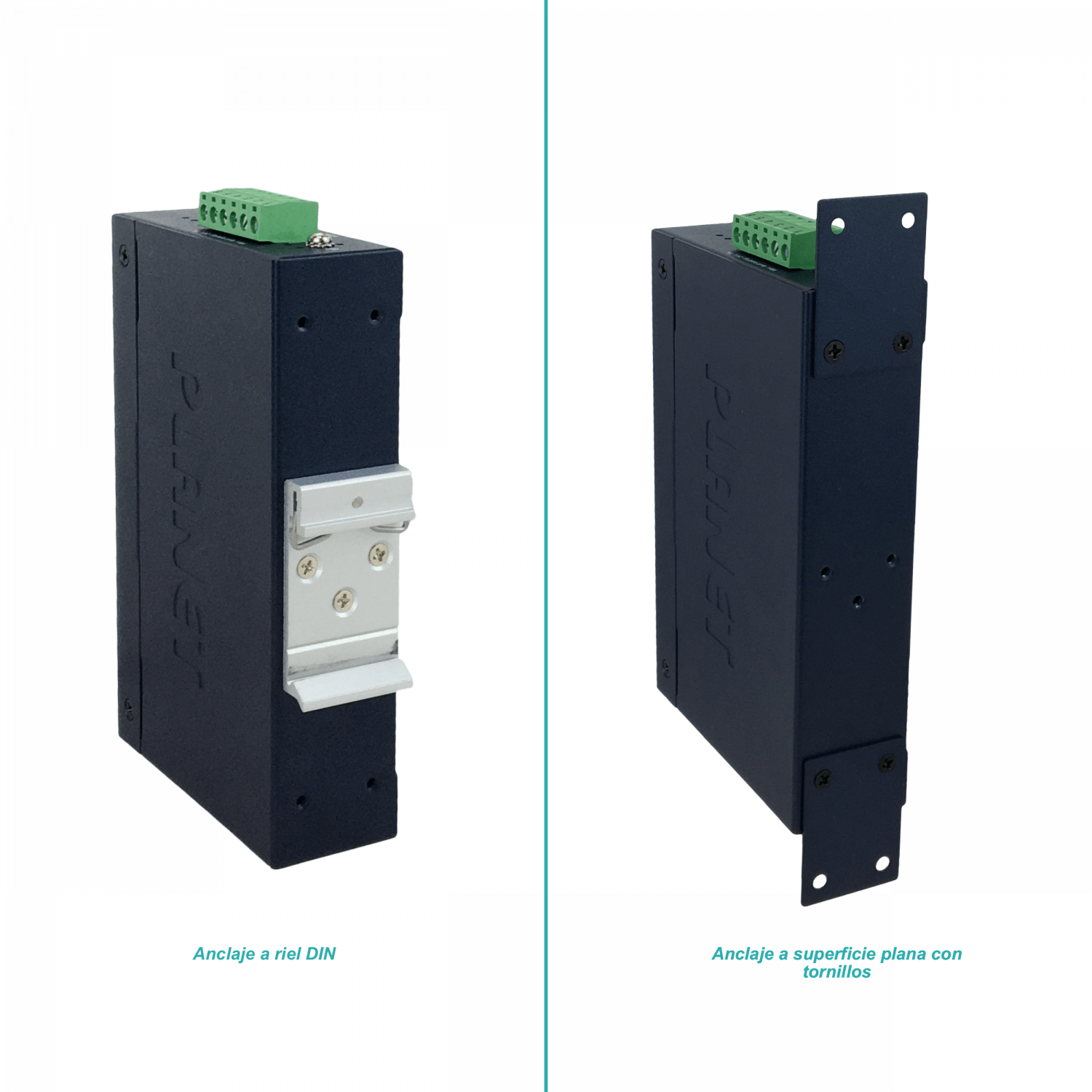 PLANET 8-1000 Switch Indust Admin Riel-DIN Gigabit req 12-48VDC 24VAC 2
