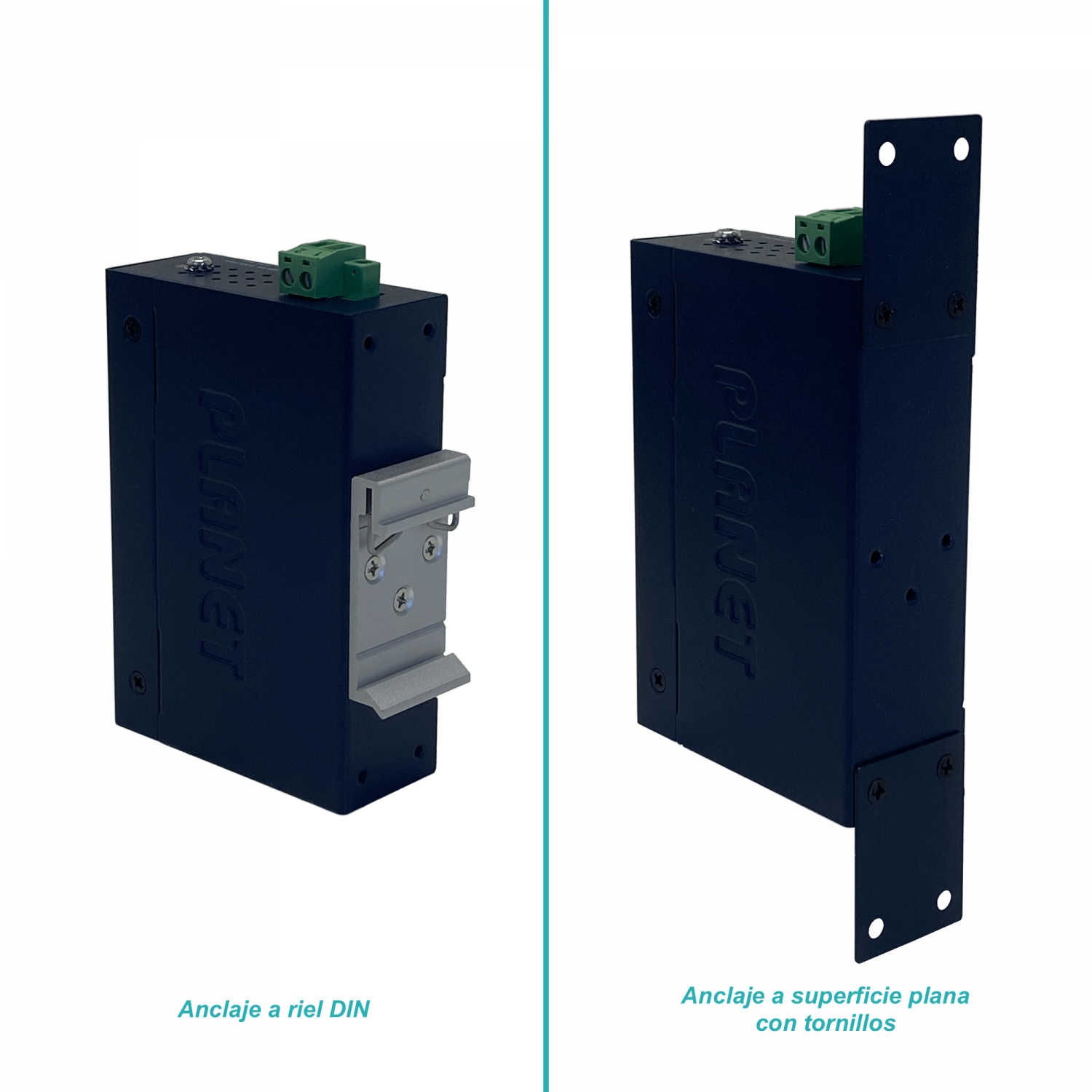 PLANET 1-1000 1-SFP Riel-DIN industrial Media Converter req-Fuente 2