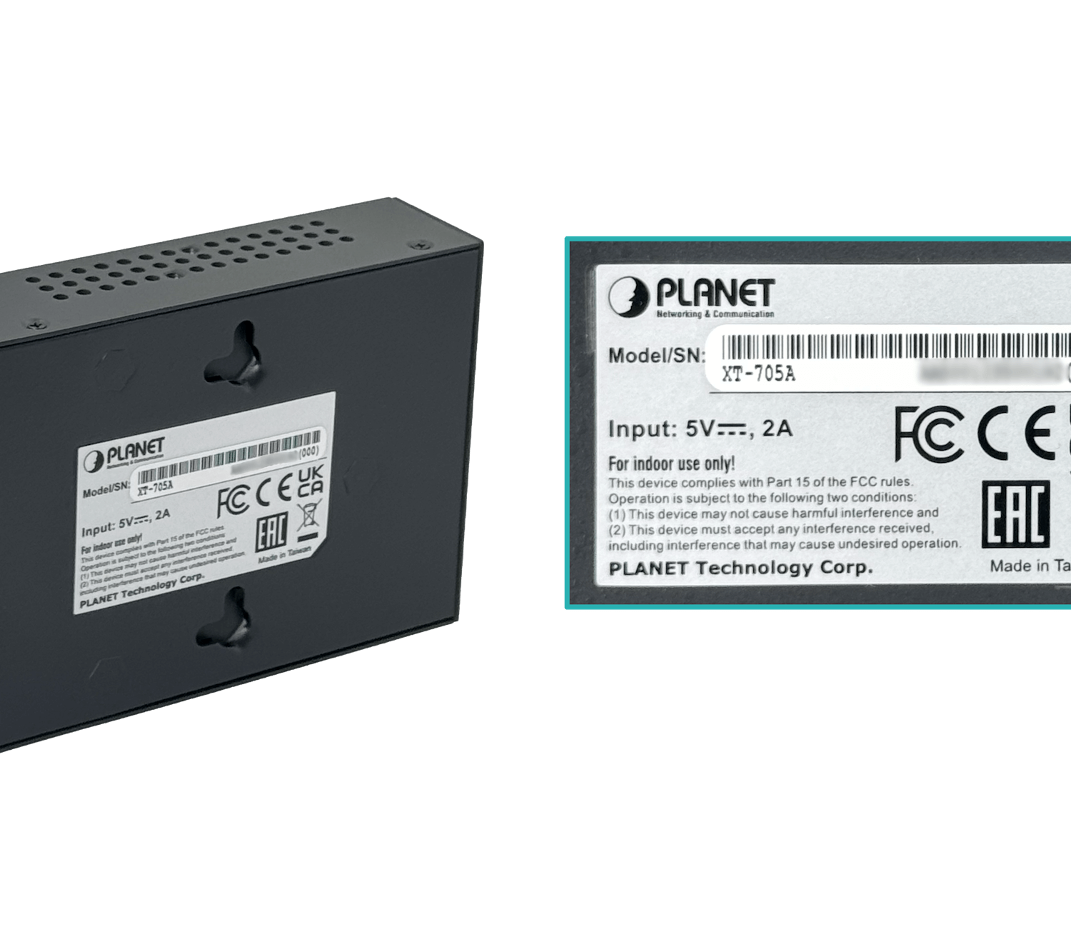 PLANET 1-10G 1-SFP+10G Media Converter Cobre No-admin inc-5VDC/2A 5