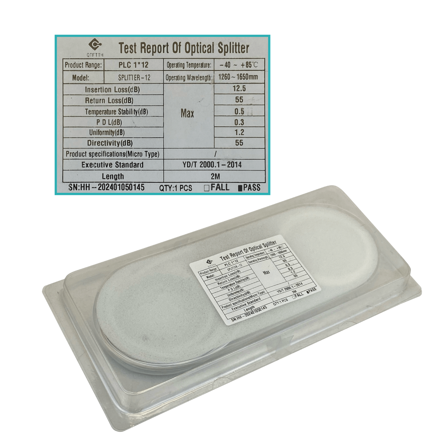 1x12 sin-Conectores Divisor EPON XPON XGPON requiere-Fusion G657A1 1