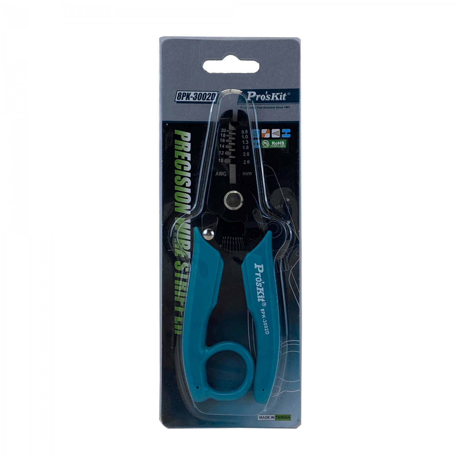 PROSKIT Pelacable de Precision 0,8-2,8mm 20-10AWG Loose Tube Stripper 1