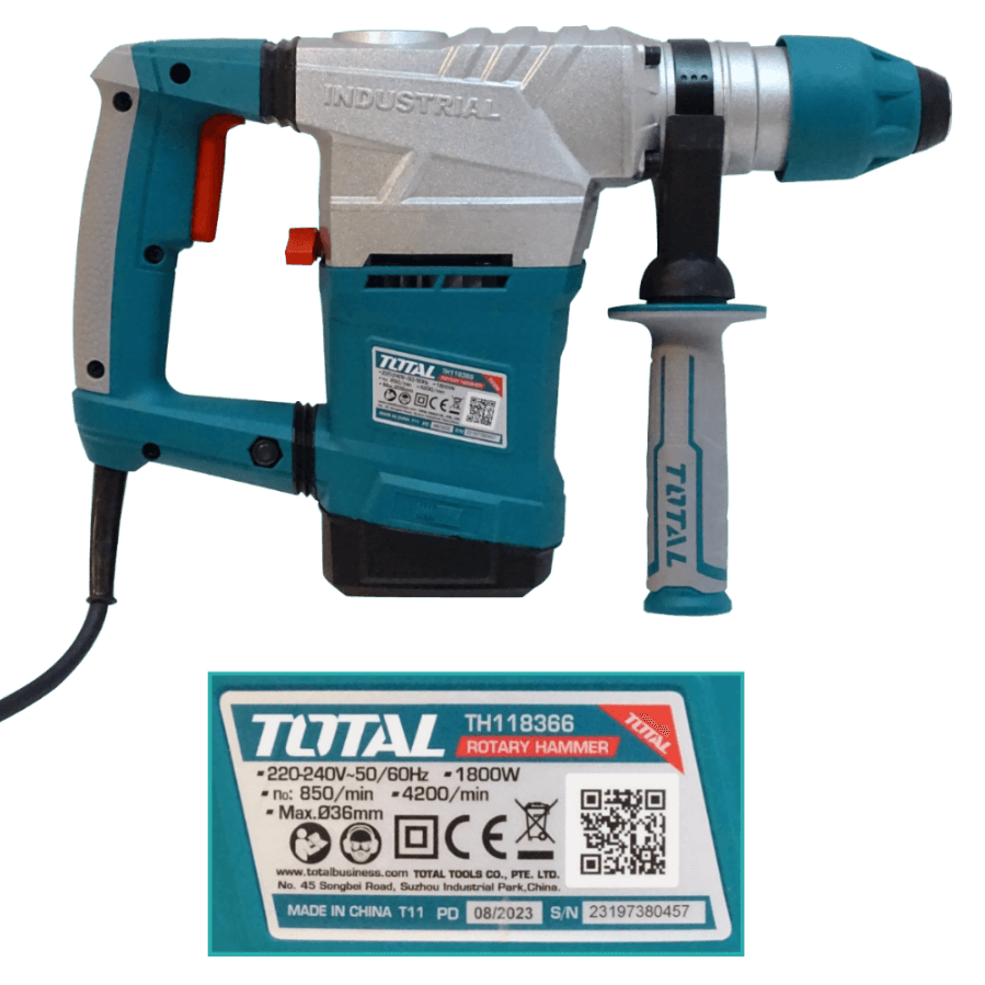 Rotomartillo Total ROTO-18 1800W SDS Plus 850RPM industrial 2