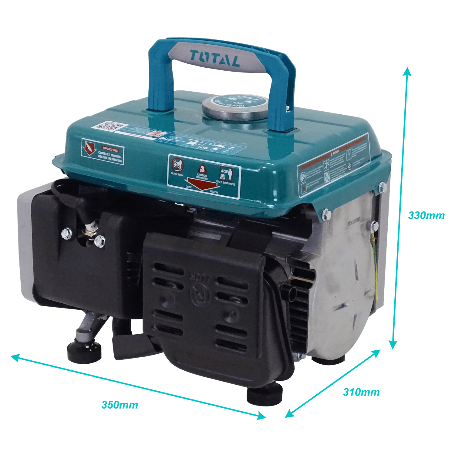 Generador de Gasolina TOTAL TP18001 - 800W, 2HP, 2 Tiempos 1