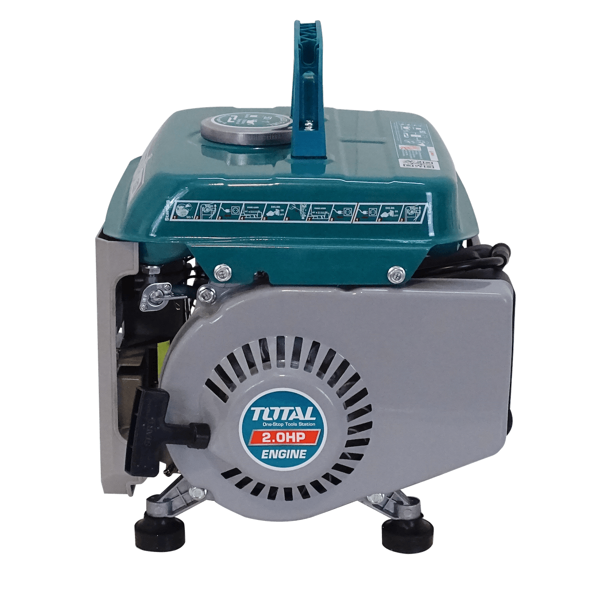 Generador de Gasolina TOTAL TP18001 - 800W, 2HP, 2 Tiempos 2