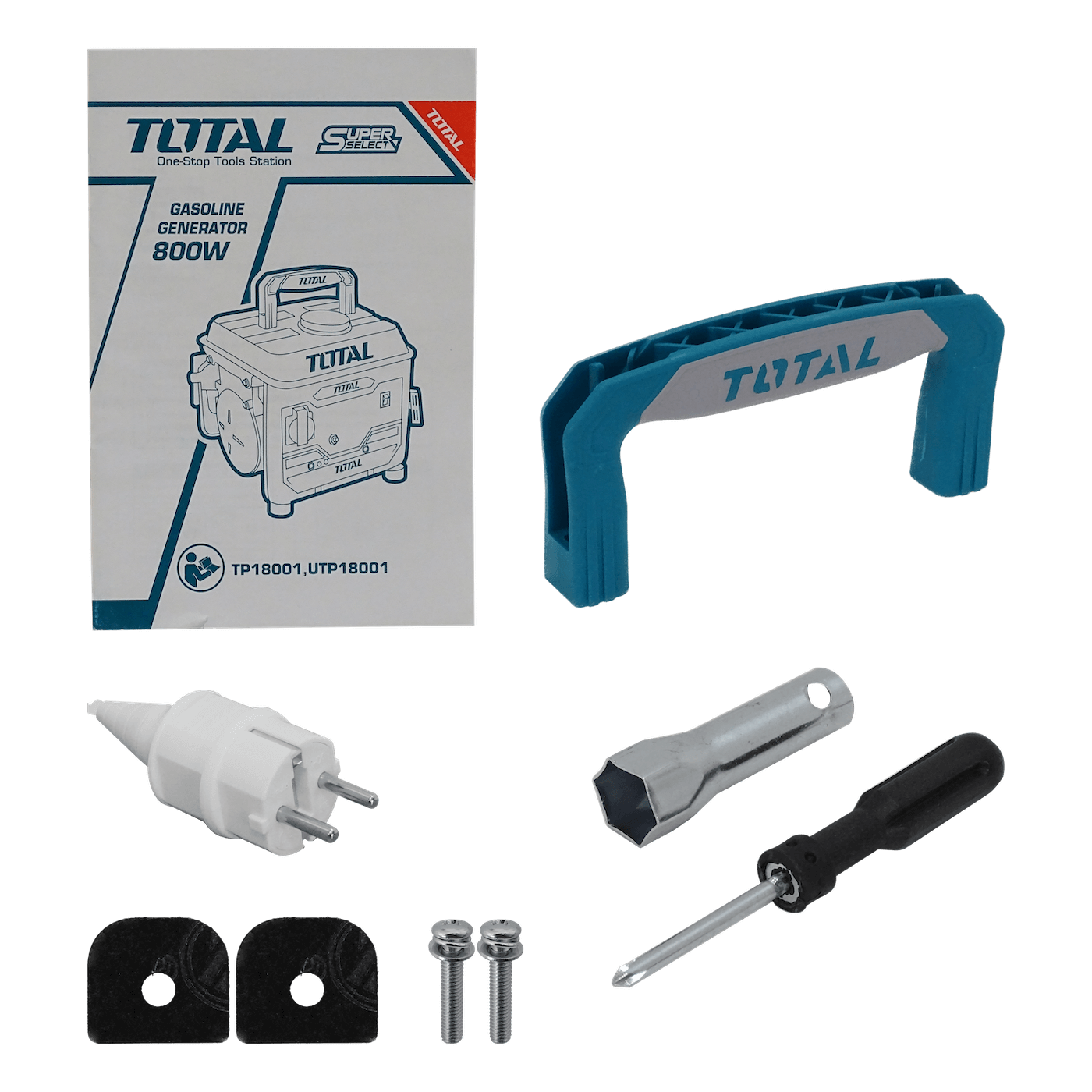Generador de Gasolina TOTAL TP18001 - 800W, 2HP, 2 Tiempos 3