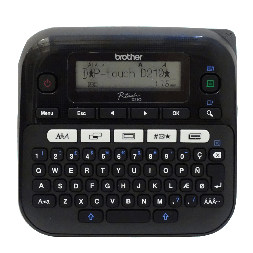 Rotuladora Brother PT-D210 oficina QWERTY TZe 3 5 a 12mm 3