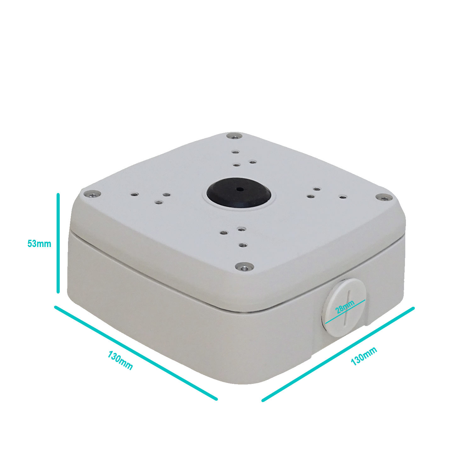 Caja de Conexiones Impermeable Dahua PFA121 - Aluminio, IP66, Color Blanco 3