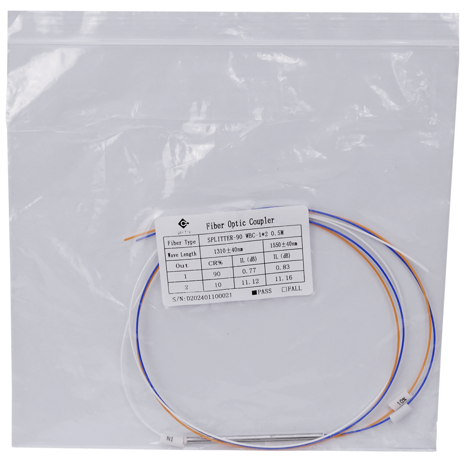 Desbalanceado 1x2 90-10 FBT sin-Conectores Divisor Splitter XPON XGPON 2