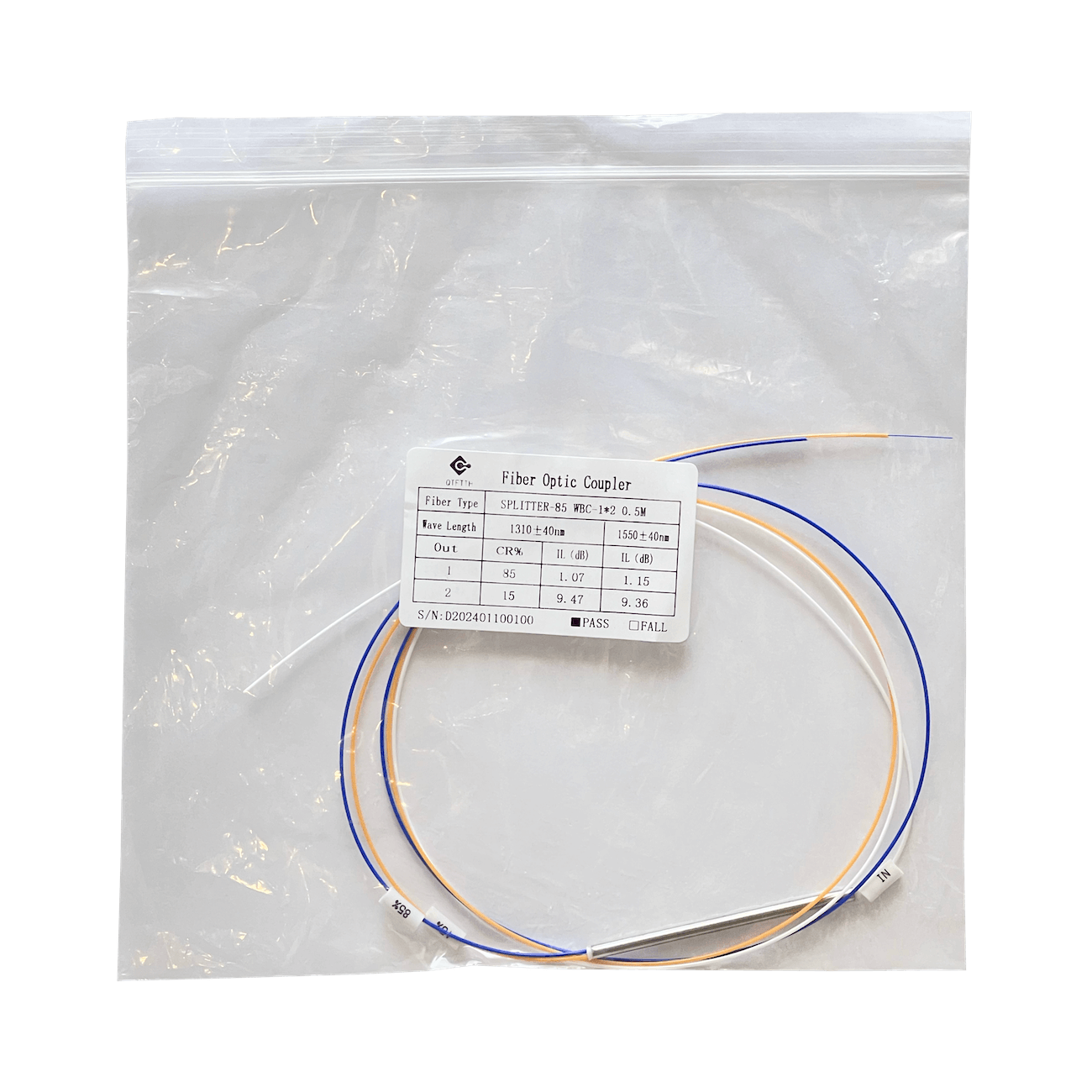 Desbalanceado 1x2 85-15 FBT sin-Conectores Divisor Splitter XPON XGPON 3