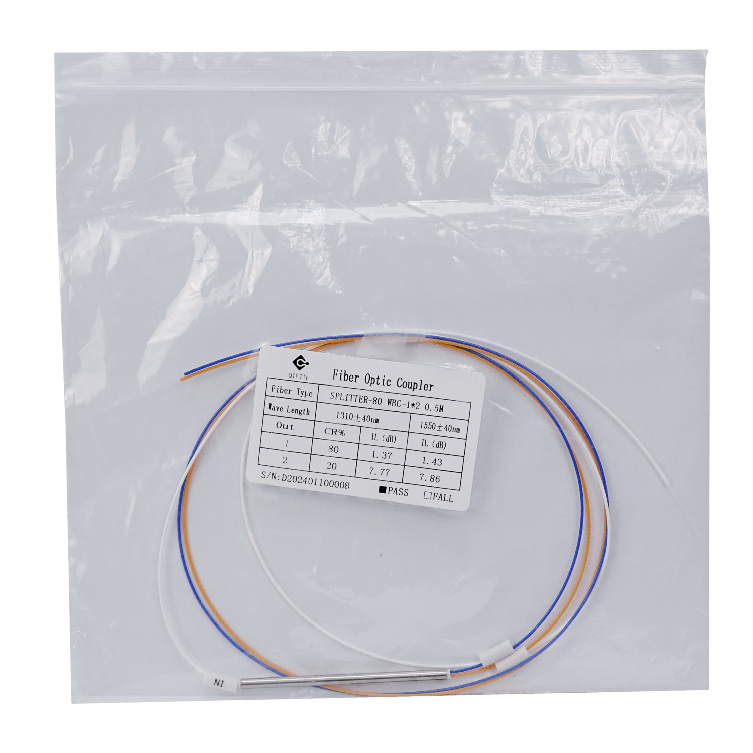 Desbalanceado 1x2 80-20 FBT sin-Conectores Divisor Splitter XPON XGPON 2