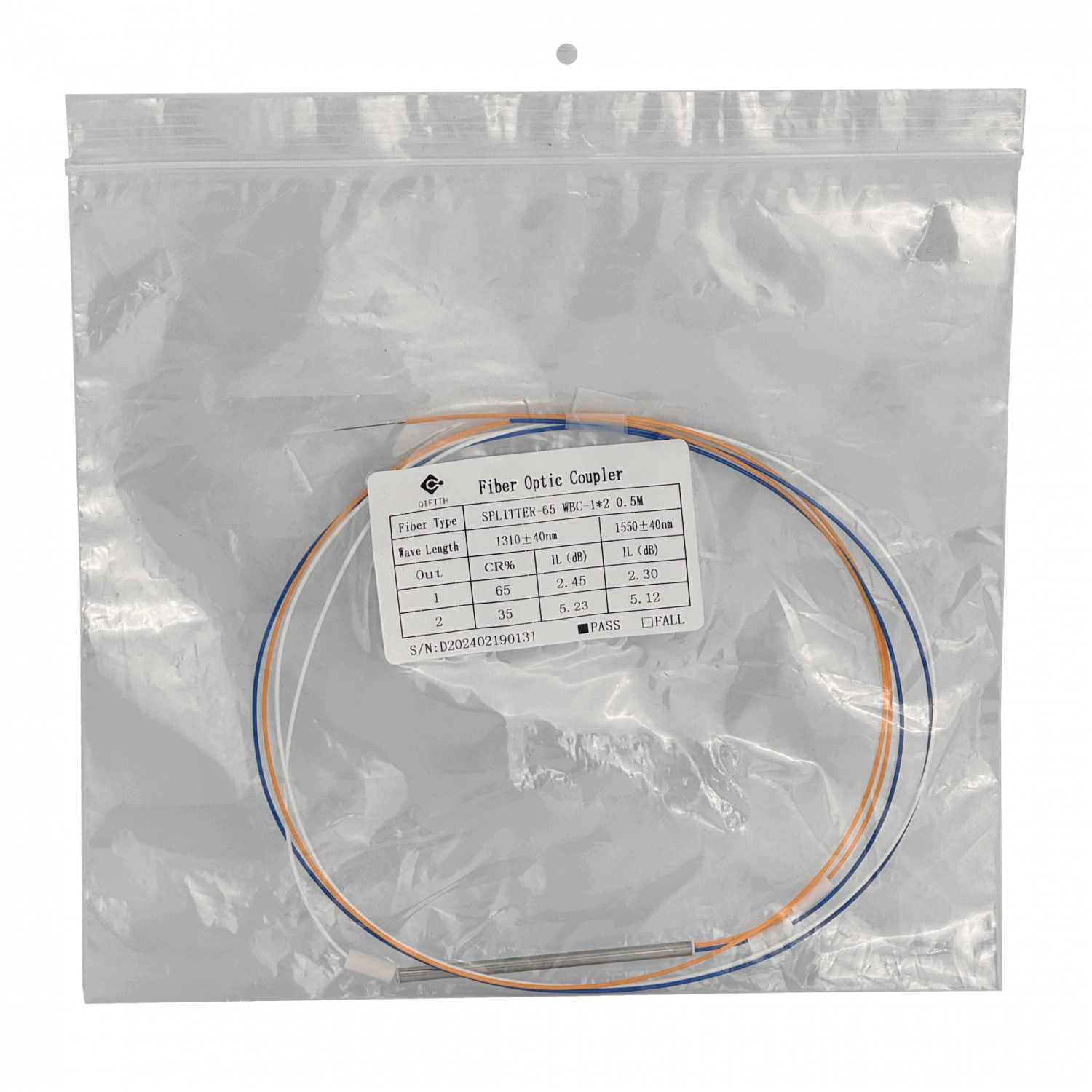 Desbalanceado 1x2 65-35 FBT sin-Conectores Divisor Splitter XPON XGPON 1