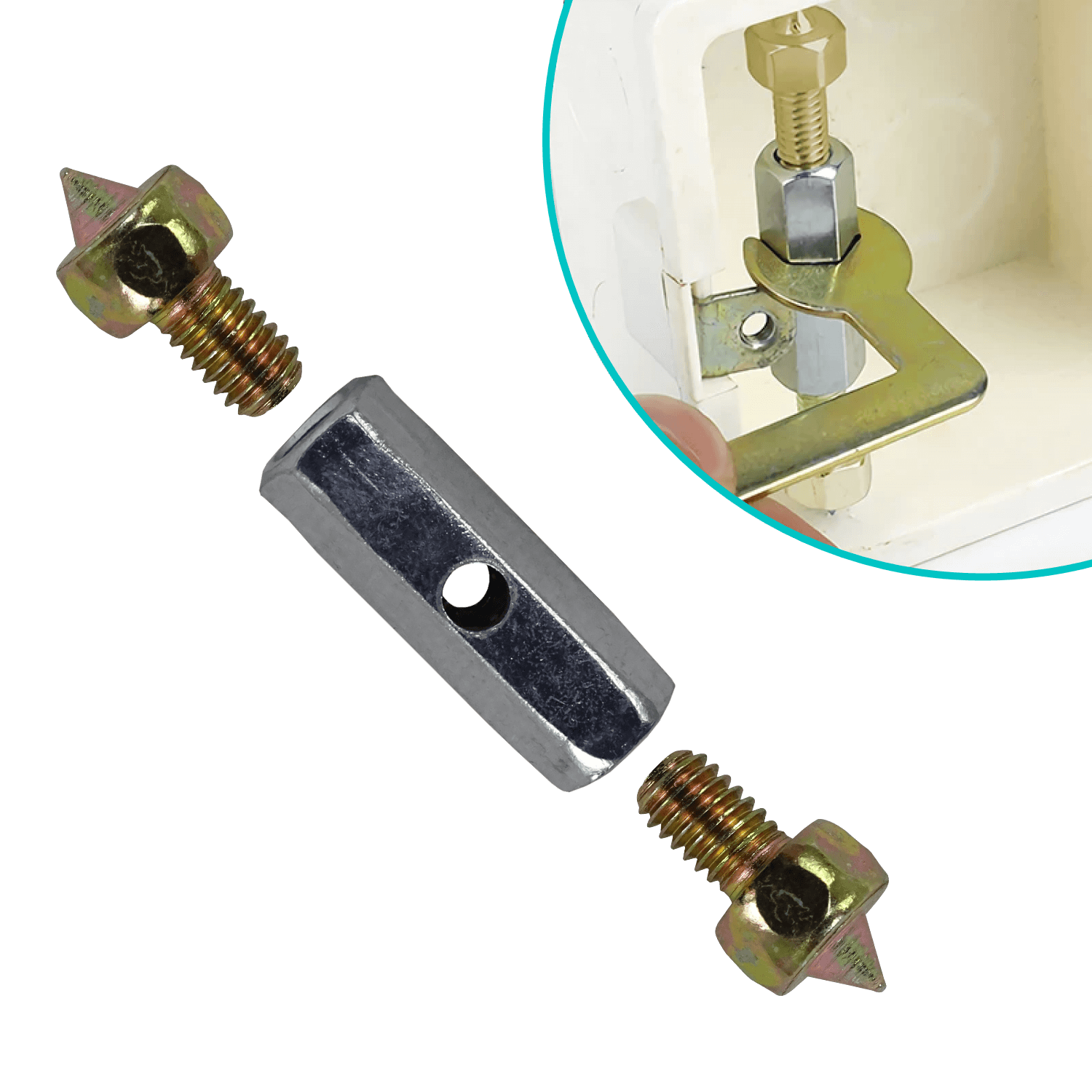 RESTAURADOR DE CAJA CHUQUI incluje/10 METAL/10 TORNILLO+LLAVES. 2
