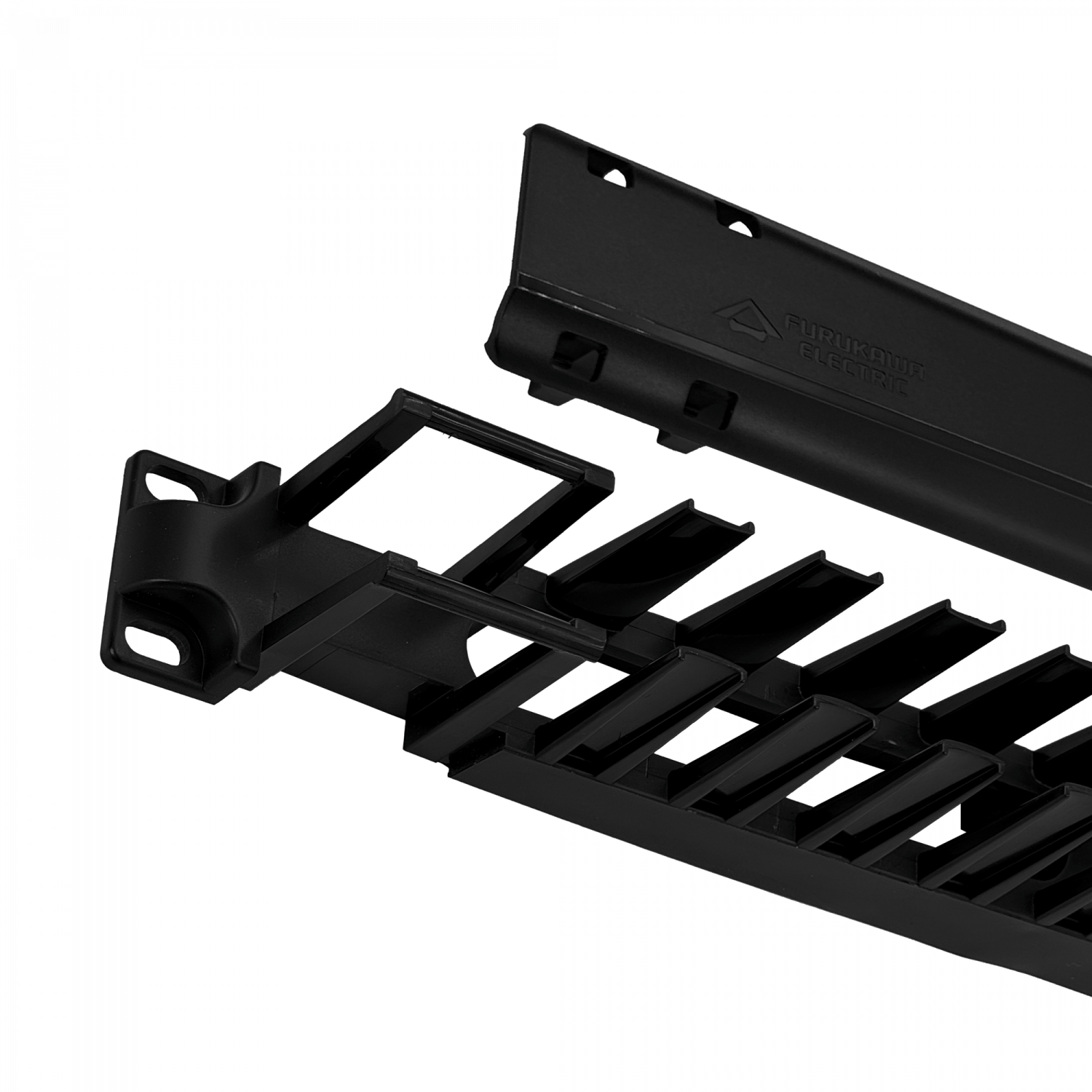 Guia de Cables Furukawa RAD-1F horizontal cerrada plastica para rack 1U 6