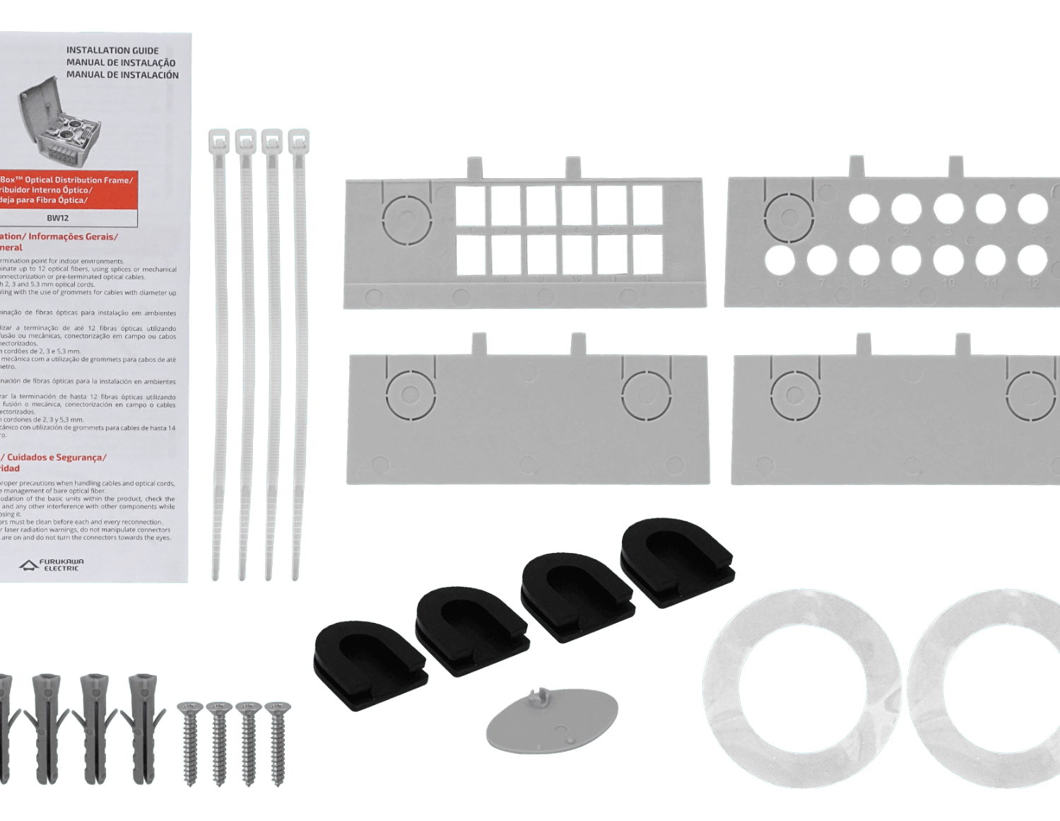 Caja NAP Furukawa CFR-B12 12 manguitos IP30 gris IK05 5