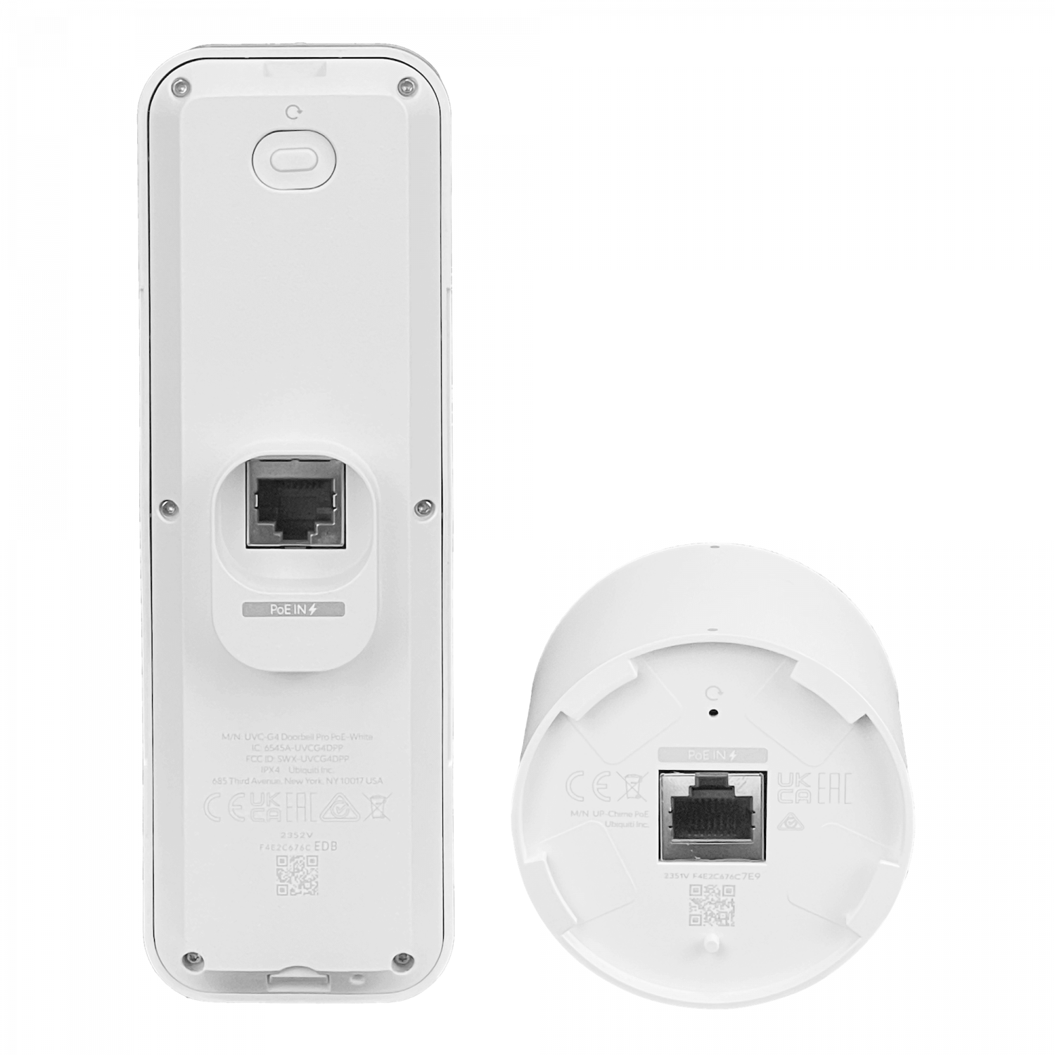 Timbre Inteligente con PoE y Cámara Dual G4 Doorbell Pro PoE Kit, Mic y altavoz integrados, Blanco 3