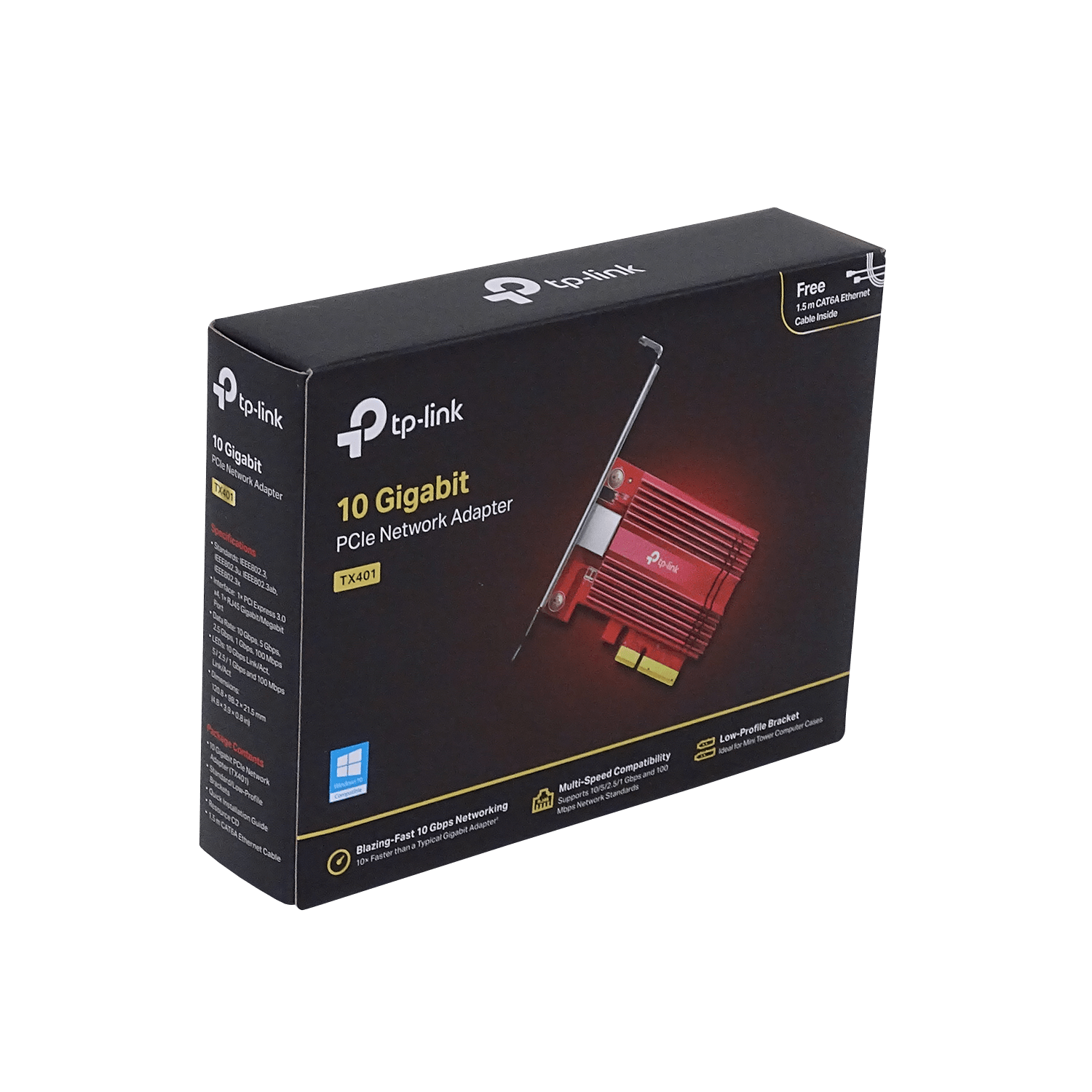 Adaptador de red PCIe 3.0 Slot to 10 Gigabit Ethernet TP-Link TX401 V1 2