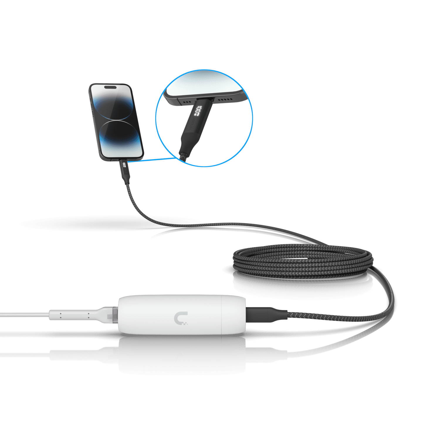 Cable USB-C Ubiquiti CC2-U USB-C a USB-C 2 m 100W indicador de potencia ultra-carga 3