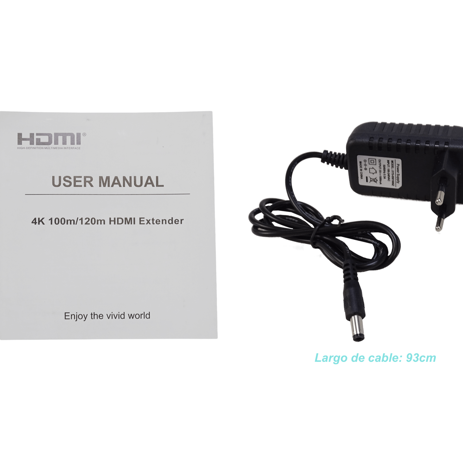 HDMI 4k Extension-UTP CAT5E/CAT6 100mts inc-12V-1A 2
