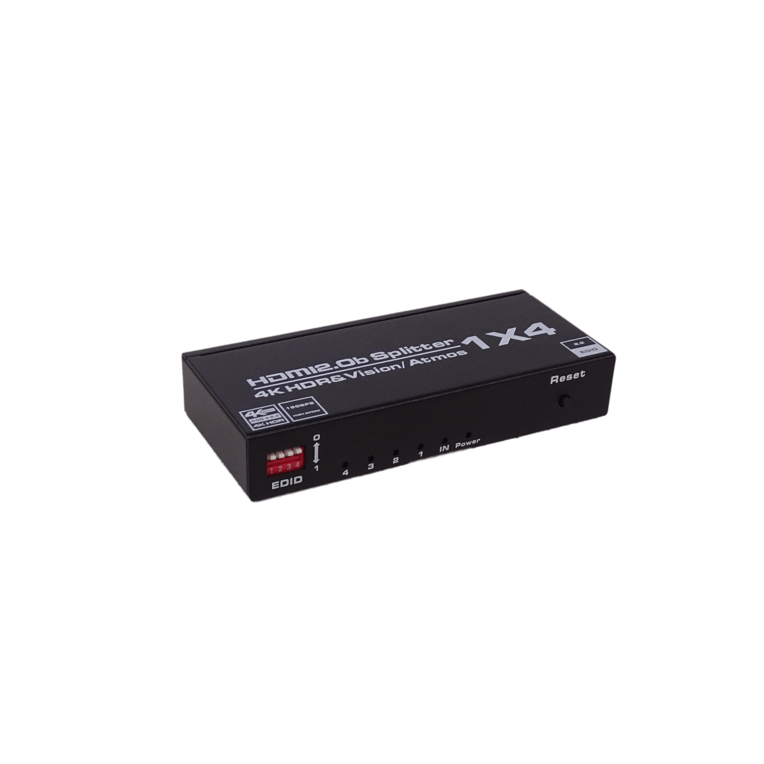Splitter HDMI 1x4 4K 60Hz, 1 Entrada / 4 Salidas, v2.0 con Fuente 5V 2.1A 2