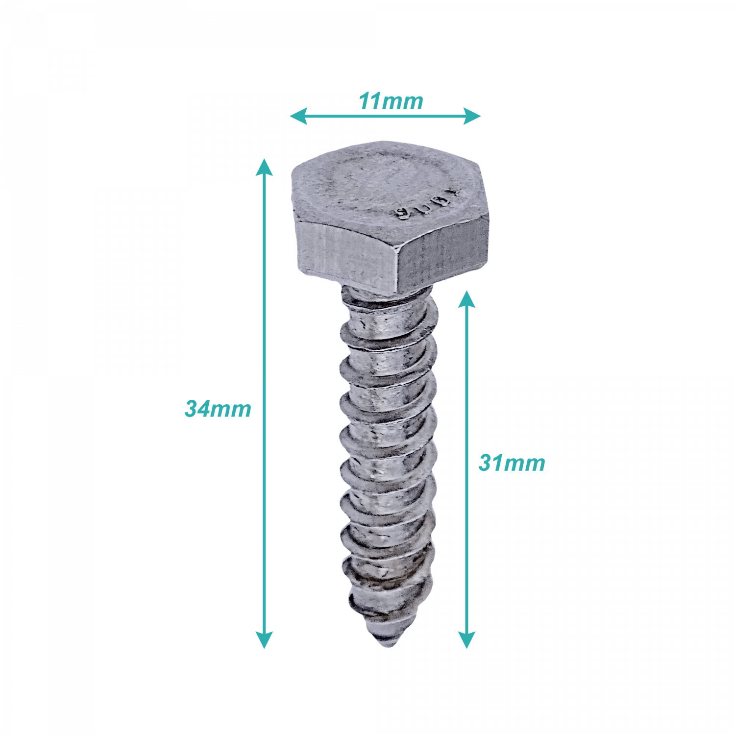 Tornillo Tirafondo Acero Inoxi 1/4-10 X 1-1/4-pul 604840001 100-unids.  1