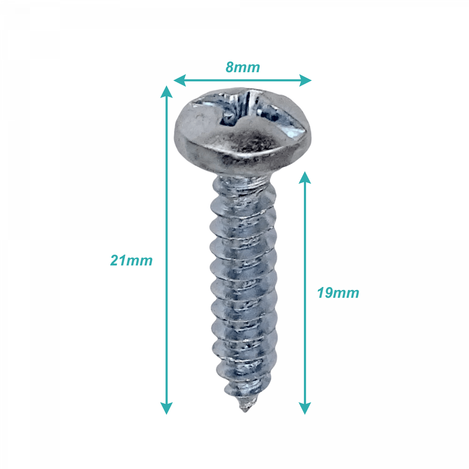 100-Unids. Tornillo Roscalata 8 X 3/4-pulgadas Zinc 617424001 2