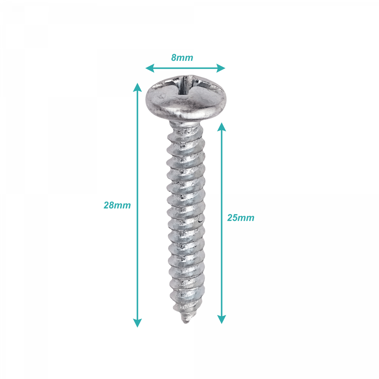 100-Unids. Tornillo Roscalata 8 X 1-pulgadas Zinc 61743001 1