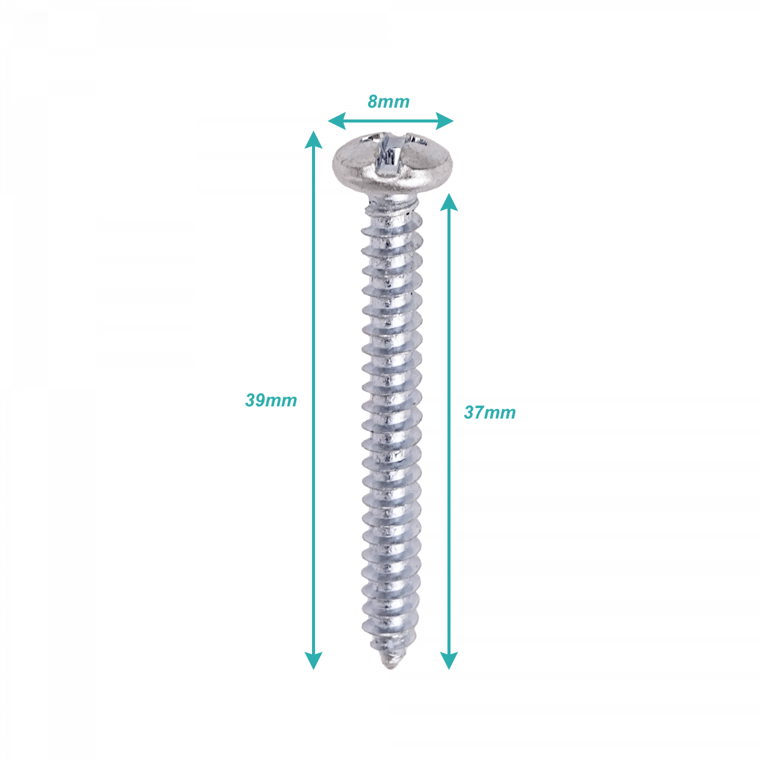 100-Unids. Tornillo Roscalata 8 X 1.1/2-pulgadas ZINC 617448001 3