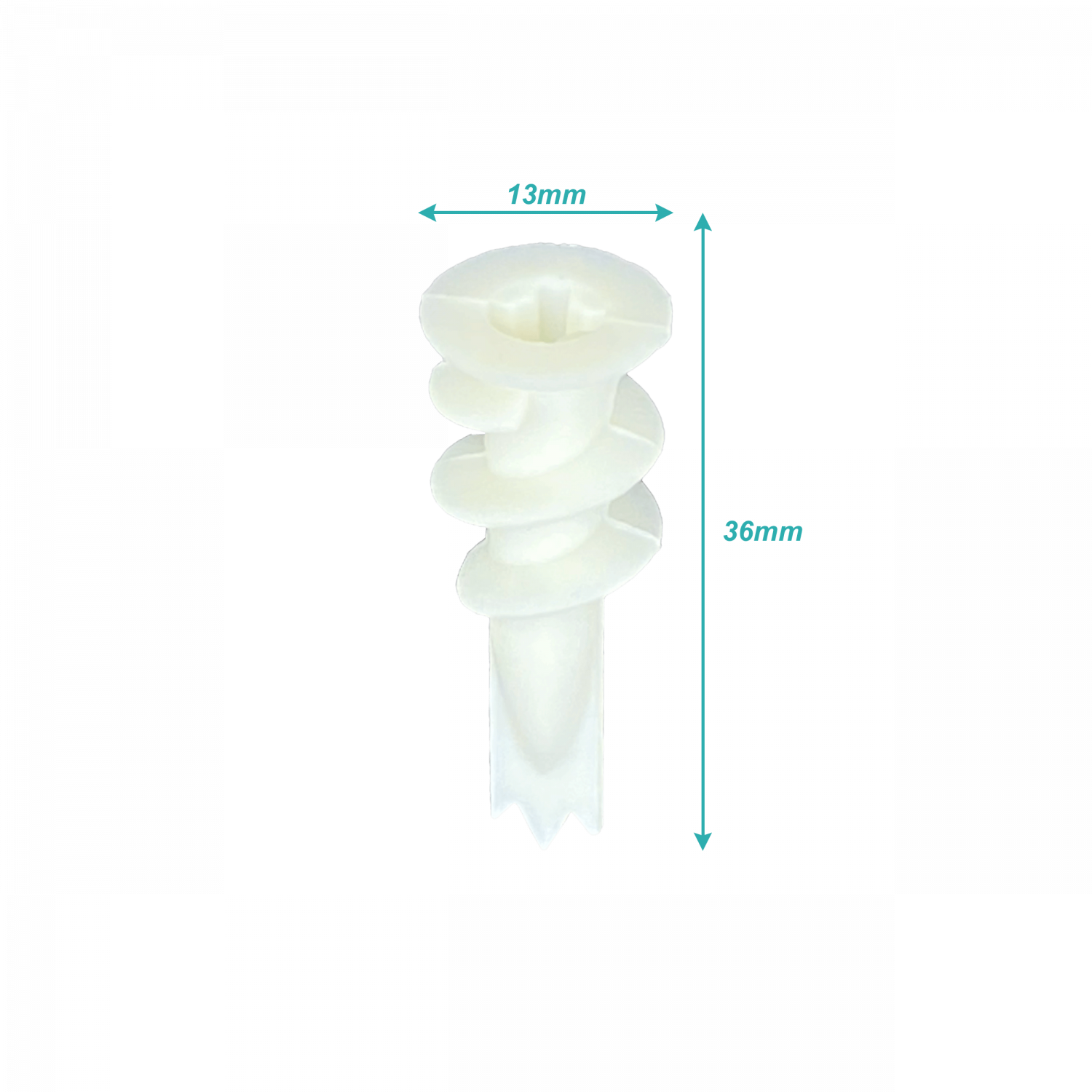 Tarugo 8mm Tornillo Para Volcanita broca nylon 1/2-pulgadas 50-unids. 3