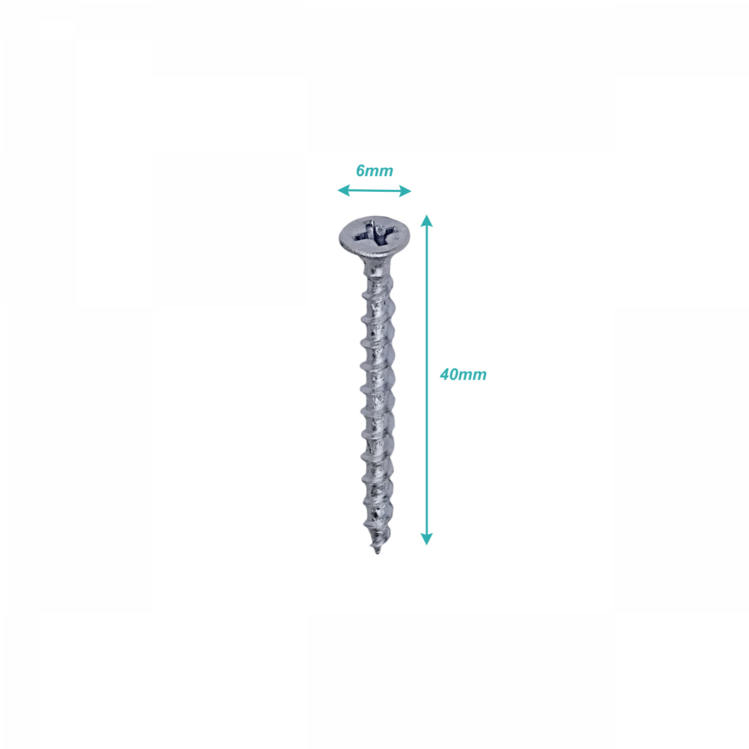 100-Unids. Tornillo Volcanita CUZ Punta 6 X 1.5/8-pulgadas ZINC 649952 3