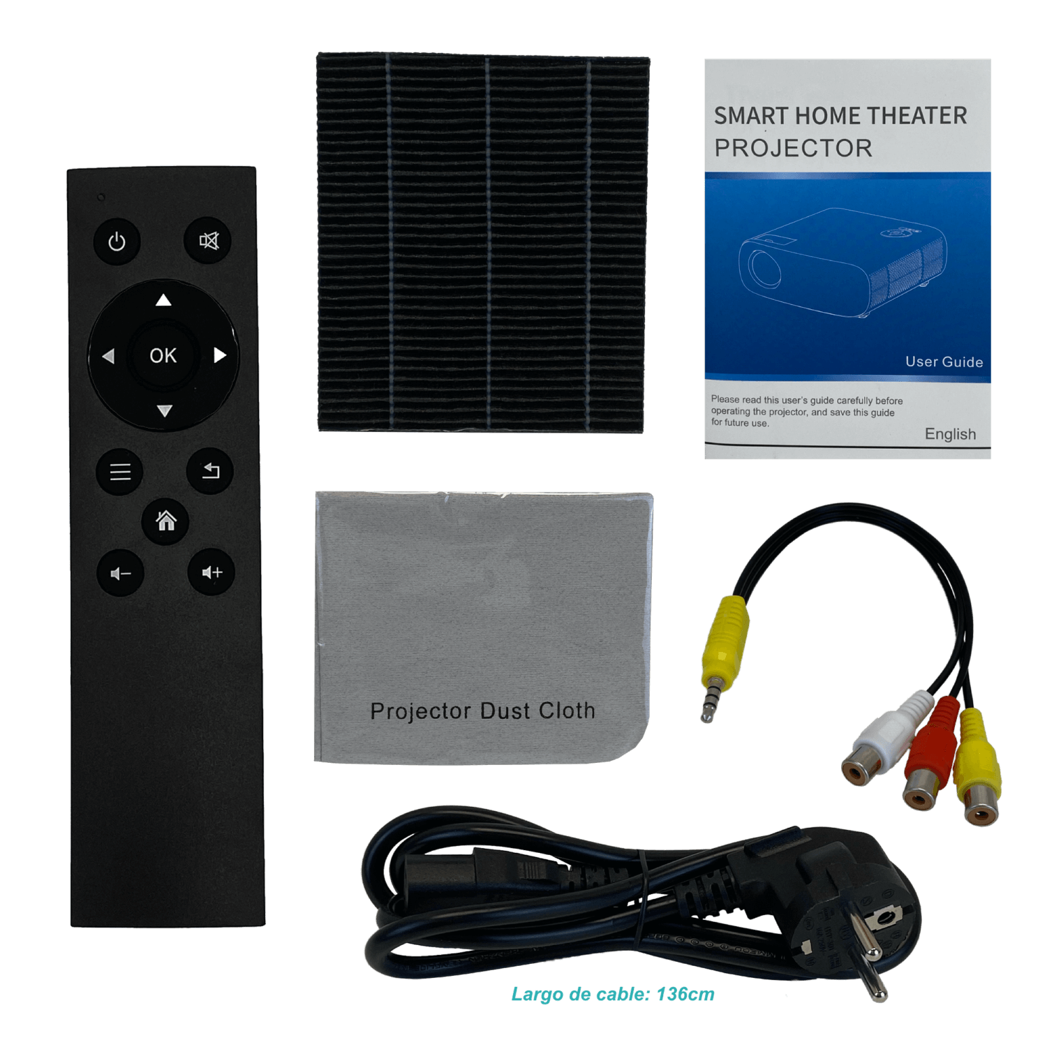 Proyector Smart Data 1080p 2-HDMI-H 2-USB-AH 2-3,5mm RCA 1-RJ45 3