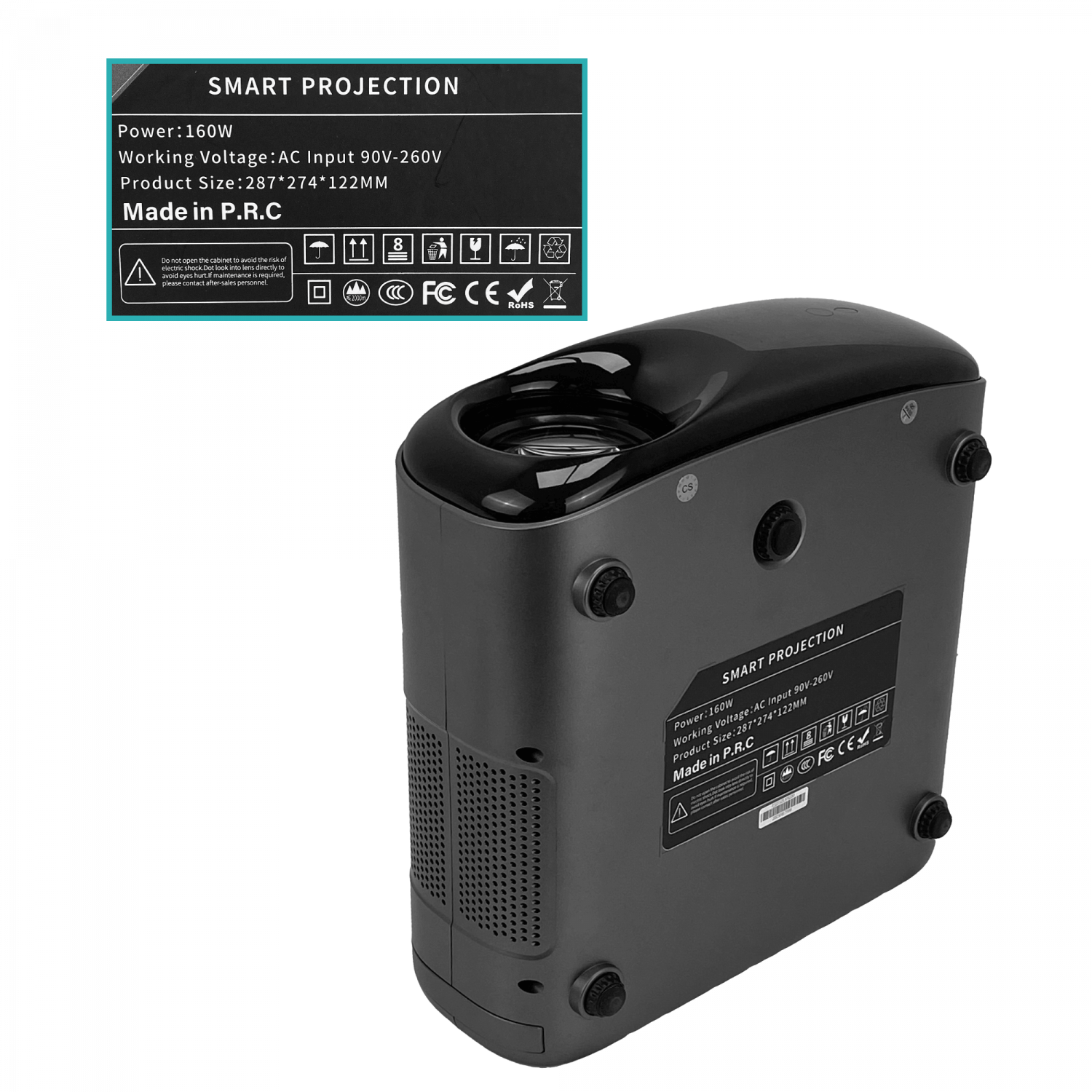 Proyector Smart Data 1080p 2-HDMI-H 2-USB-AH 2-3,5mm RCA 1-RJ45 7