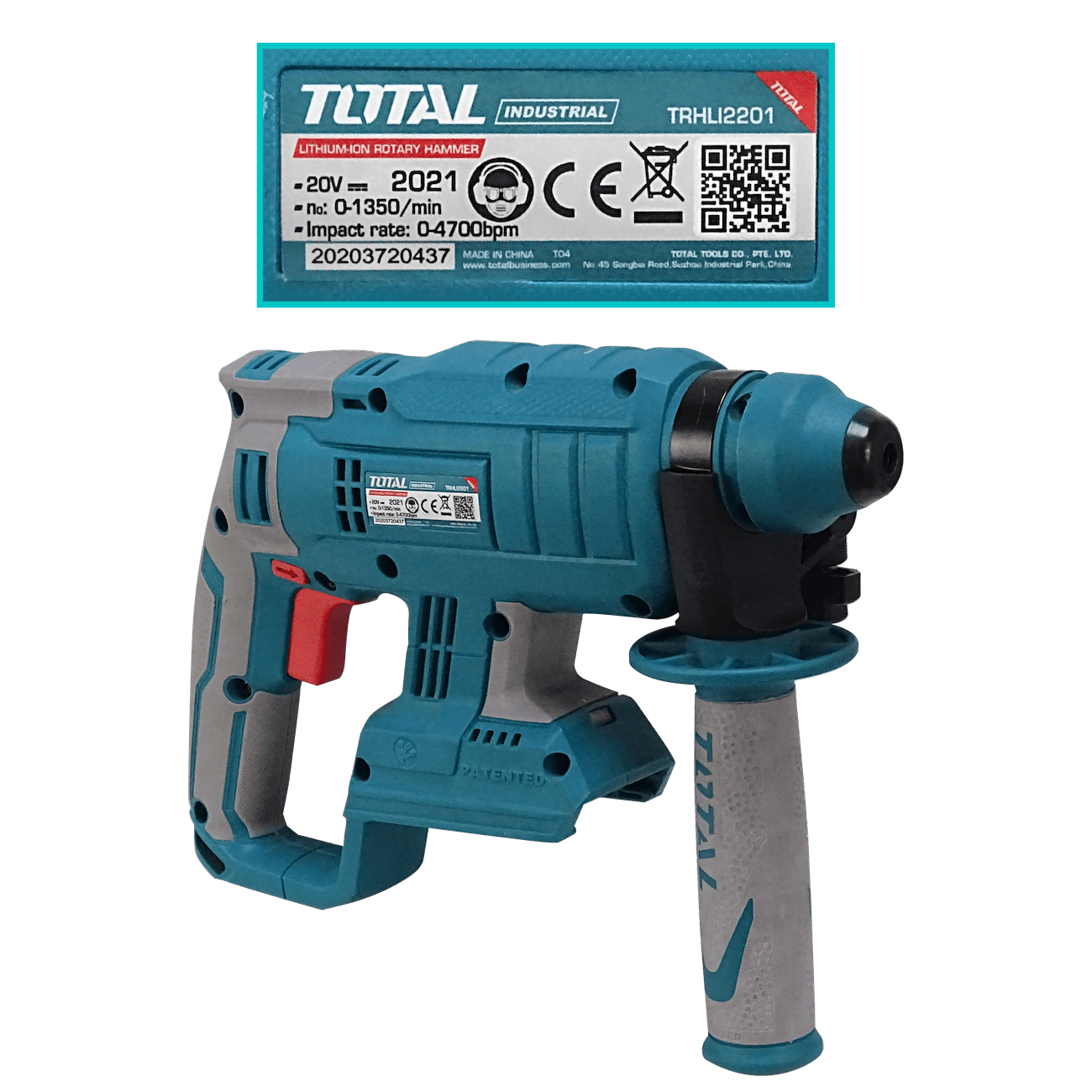 Rotomartillo Total ROTO-20V inalambrico SDS Plus requiere bateria 3