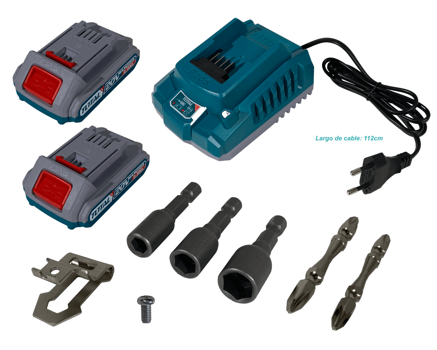 Atornillador impacto Total IMPAC-20V inalambrico hex 1-4 1