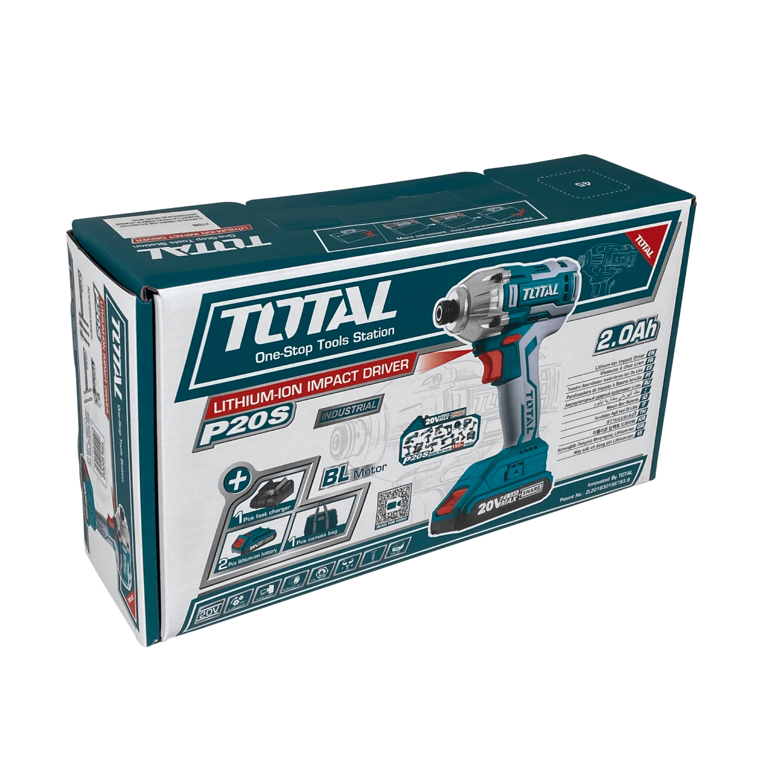 Atornillador impacto Total IMPAC-20V inalambrico hex 1-4 5