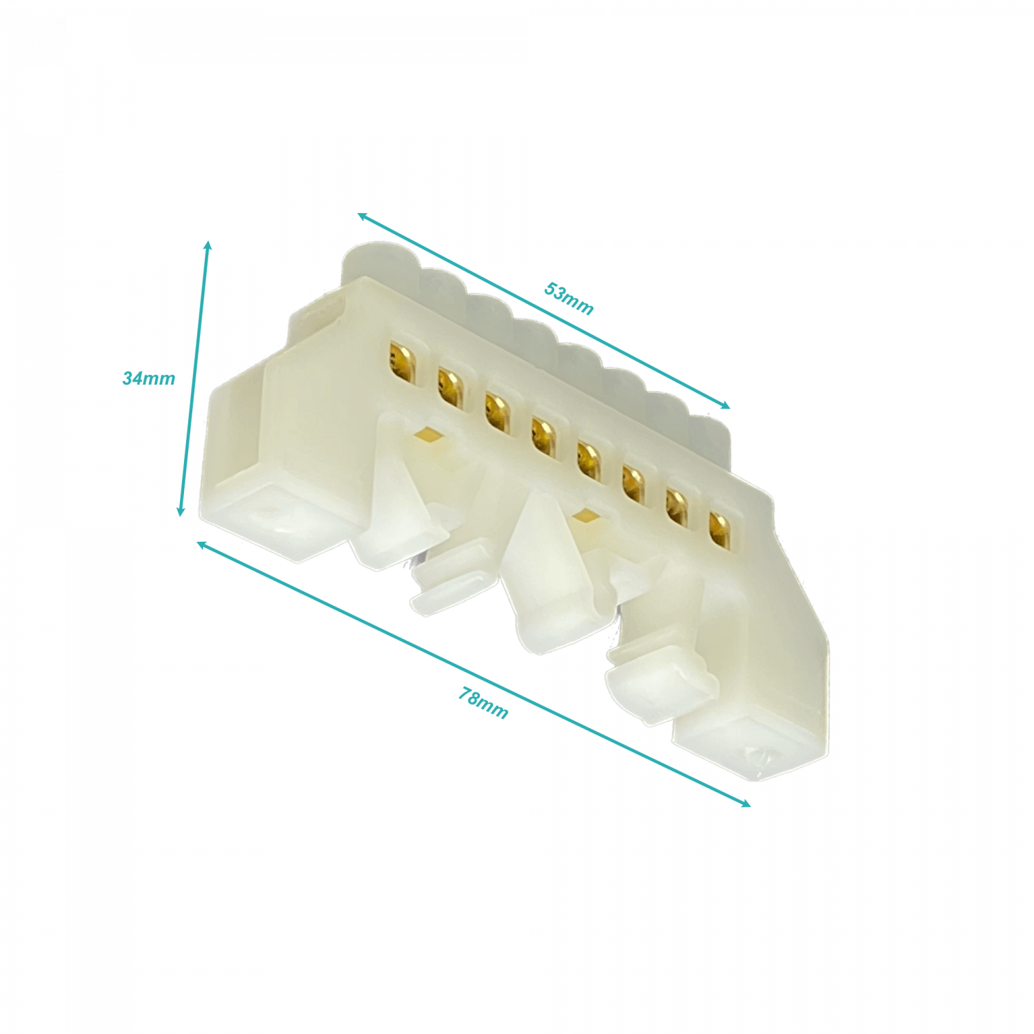 Regleta Blanca 8-Conexiones 4mm Riel Din Distribucion Electrica 1