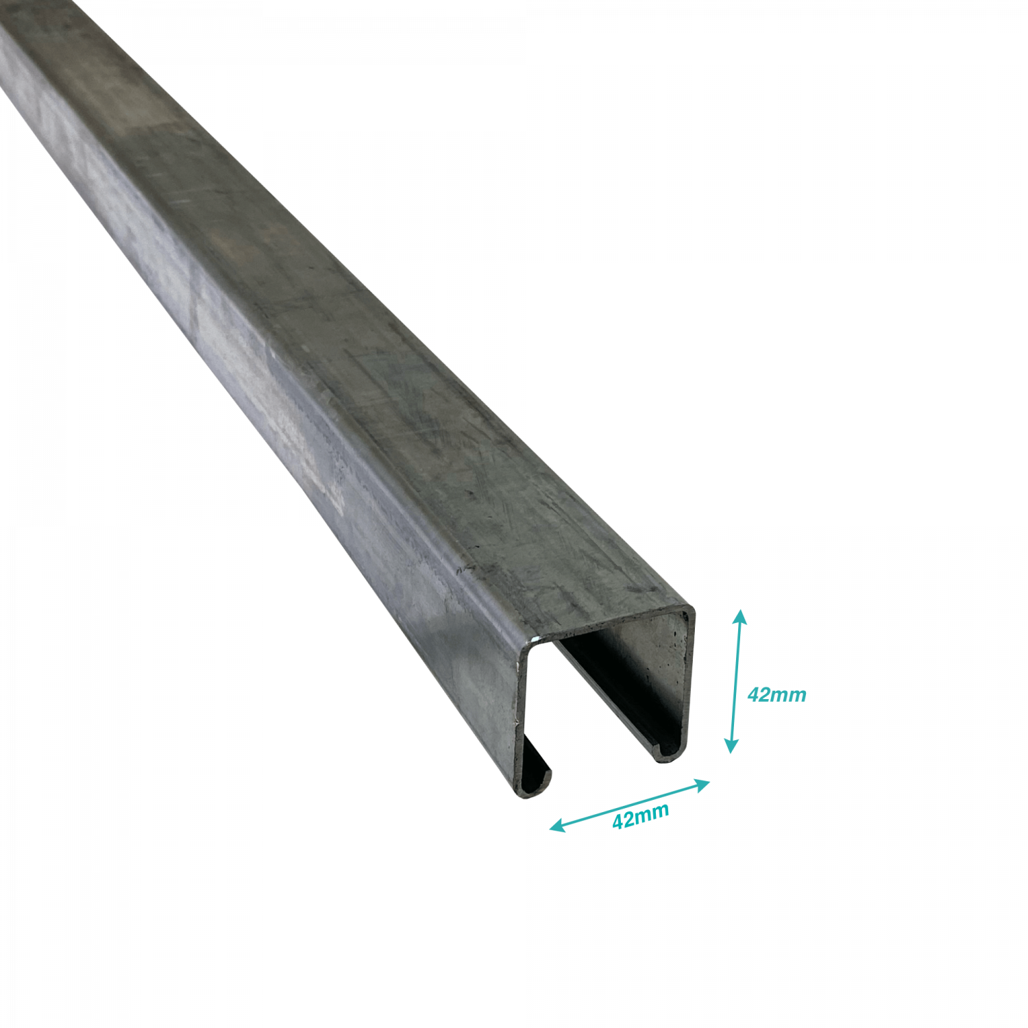 Riel Liso 42x42mm Zincado Unistrut 3mt 2
