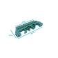 Regleta Verde 12-Conexiones 4mm Riel Din Distribucion Electrica - Miniatura 3