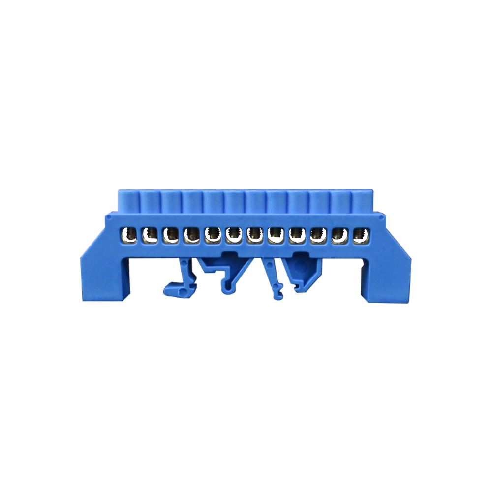 Regleta Azul 12-Conexiones 4mm Riel Din Distribucion Electrica 3