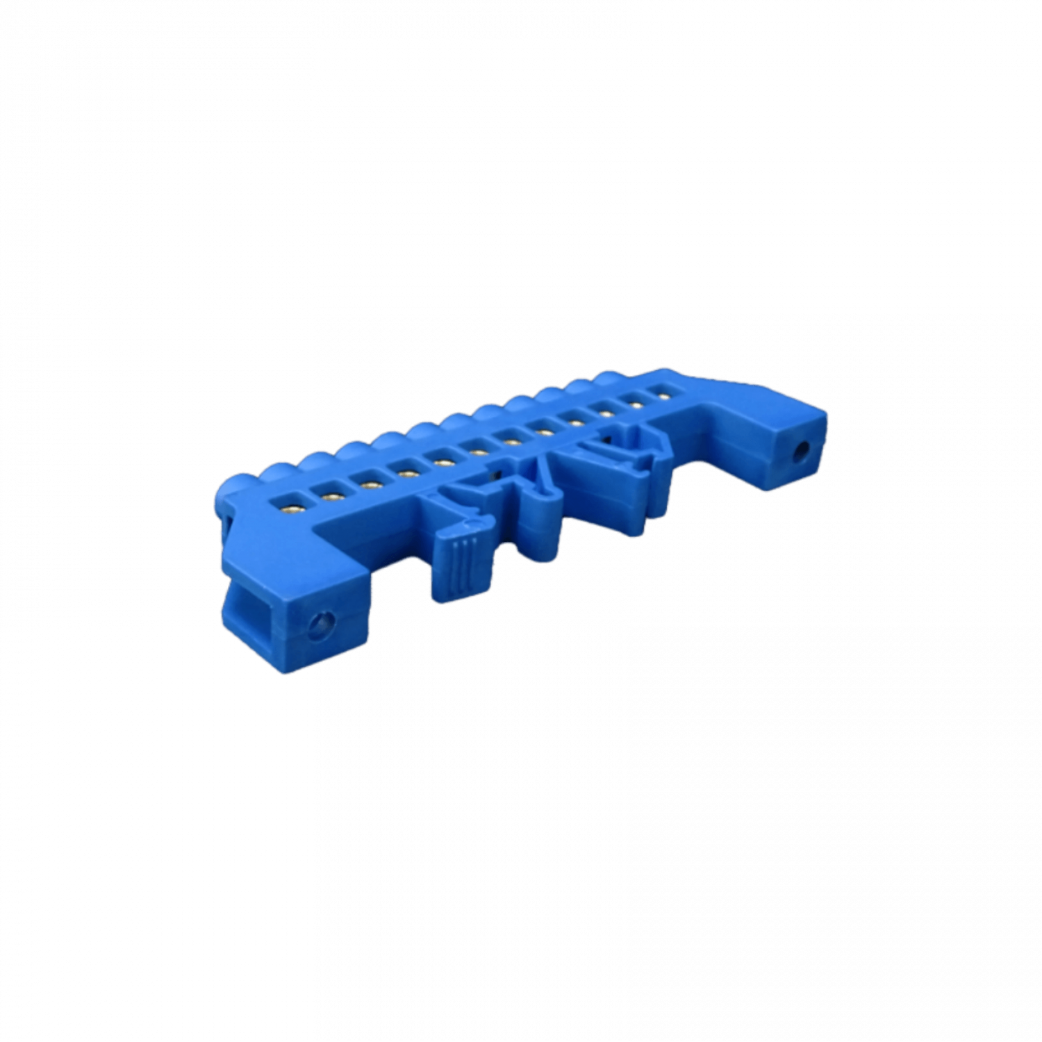 Regleta Azul 12-Conexiones 4mm Riel Din Distribucion Electrica 4