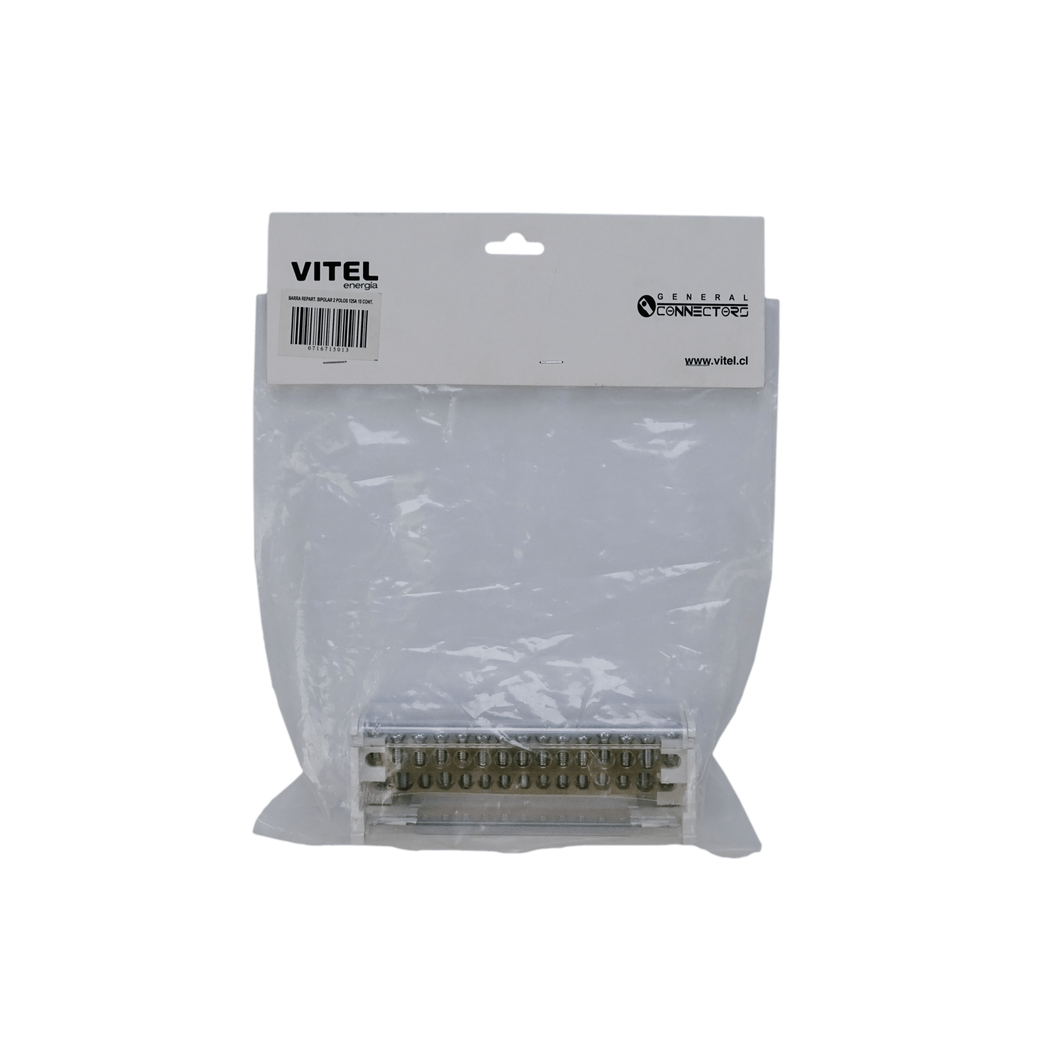 Repartidor Bipolar REPA-15 2x15 Polos 125A 500V 3