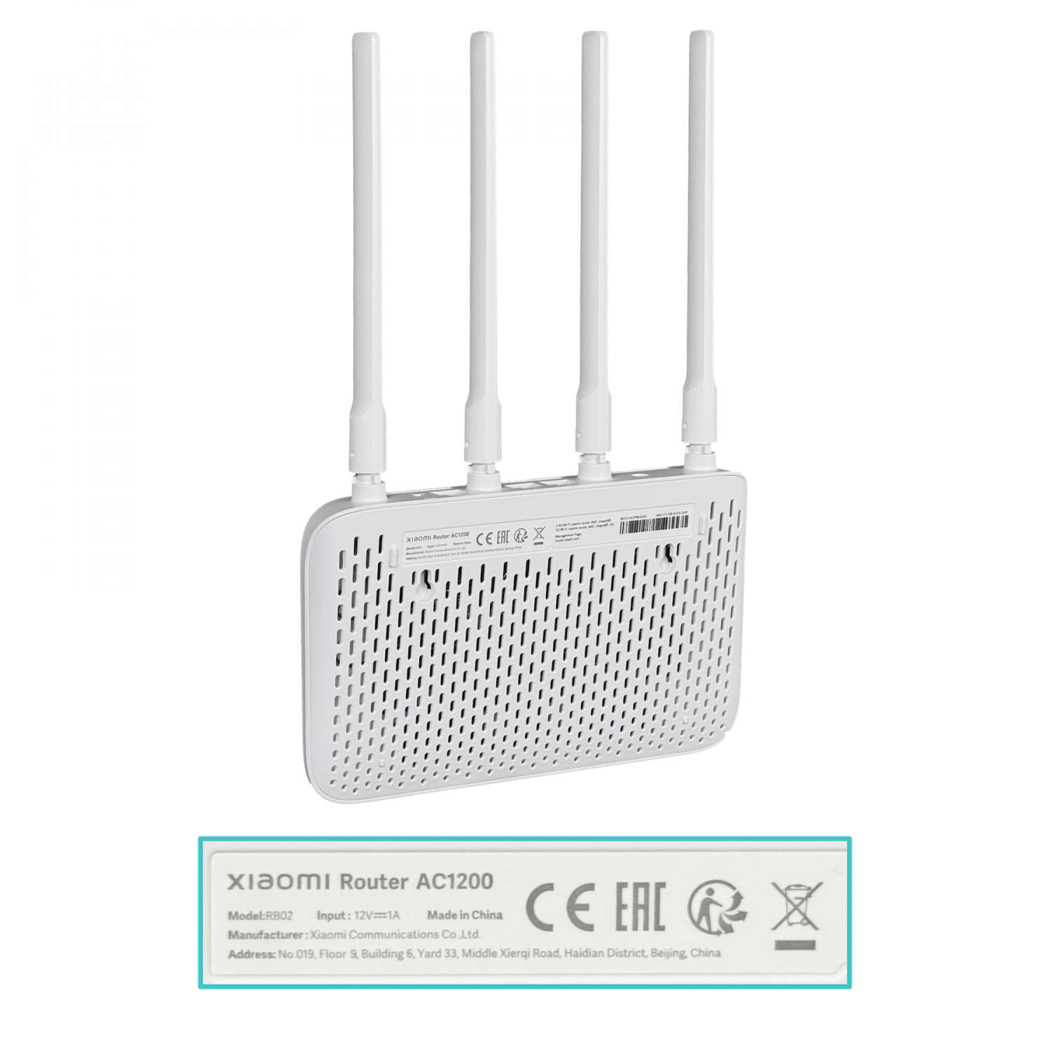Router Xiaomi AC1200 Mi Router 4A Doble Banda 2.4GHz 5GHz 4 Antenas 4