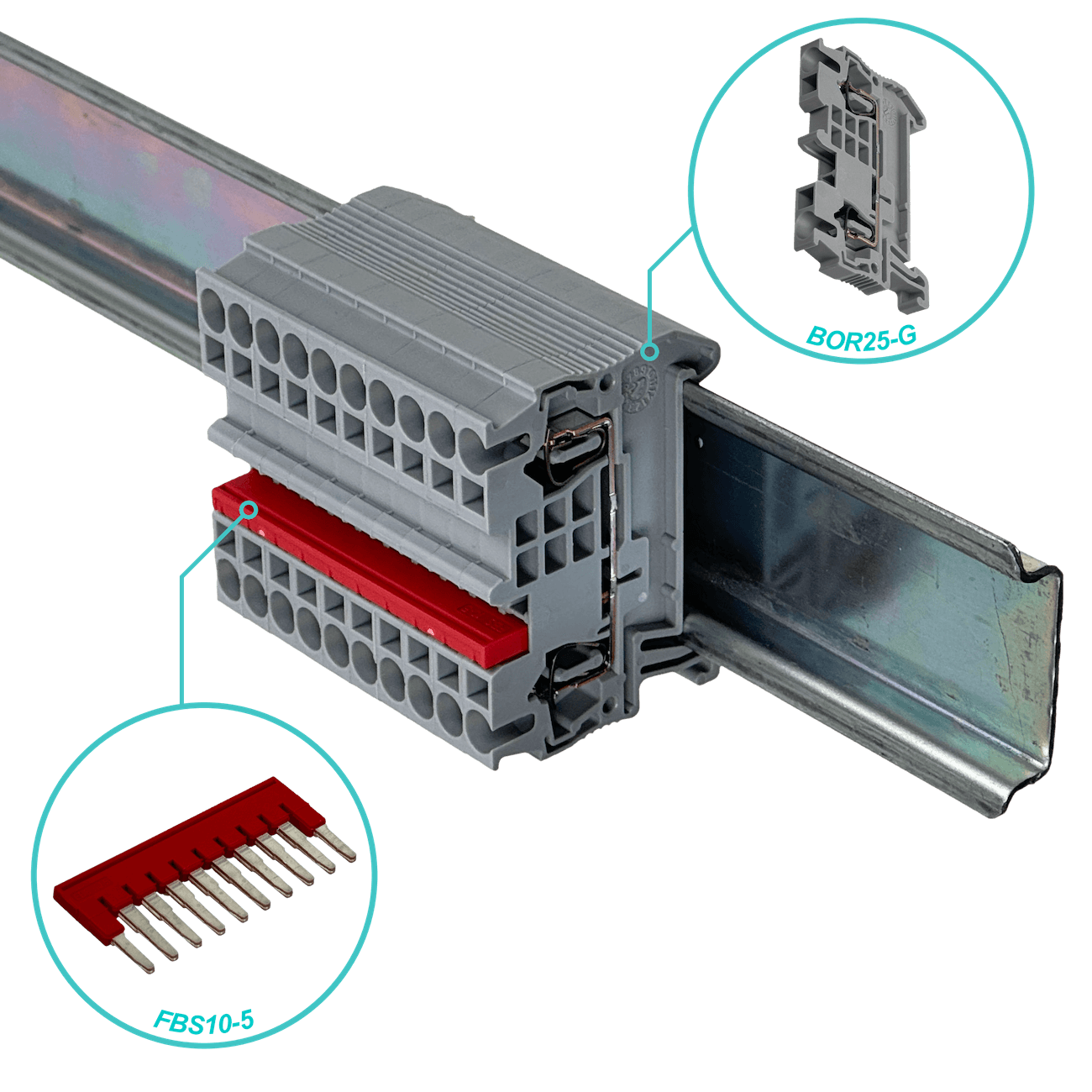 PHOENIX Borne Conexion-2 ST Riel-Din 0,2-2,5mm2 AWG28-14 Gris 1
