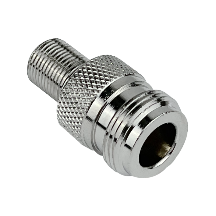 Adaptador Coaxial N Hembra a F Hembra Tipo Copla RF 3