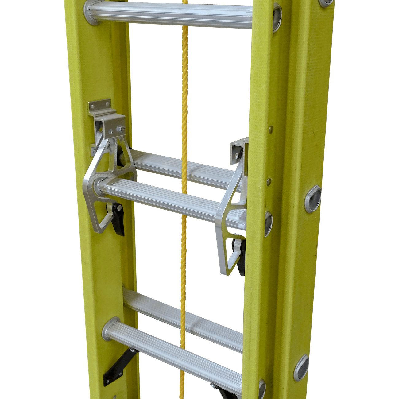 3,6-7,5mt 140kg Telescopica Fibra de Vidrio 24-Peldano Escalera 3