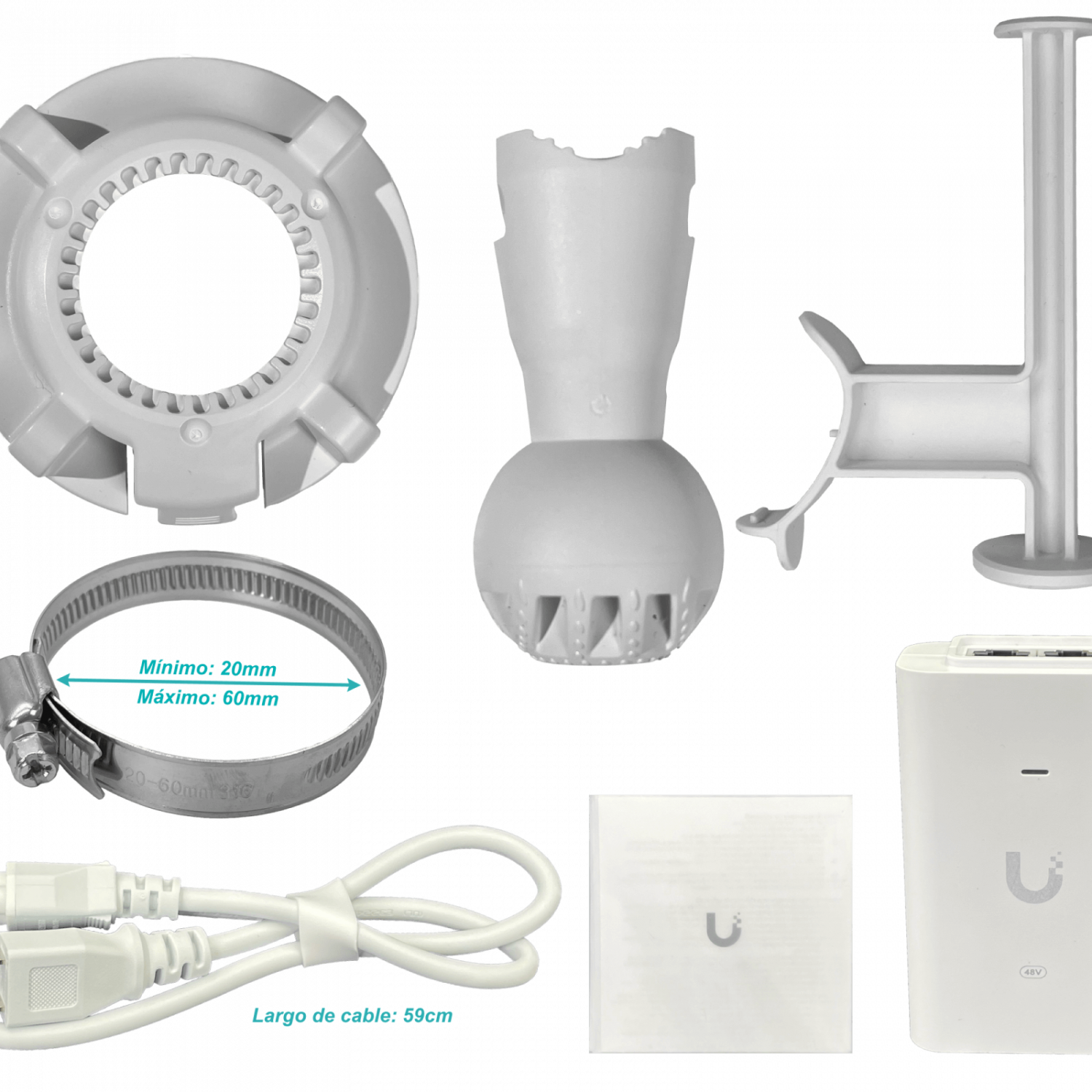 Puente Inalámbrico 800 Mbps, 60 GHz, Diseño Compacto y Blanco, Ubiquiti UISP Wave Pico 1