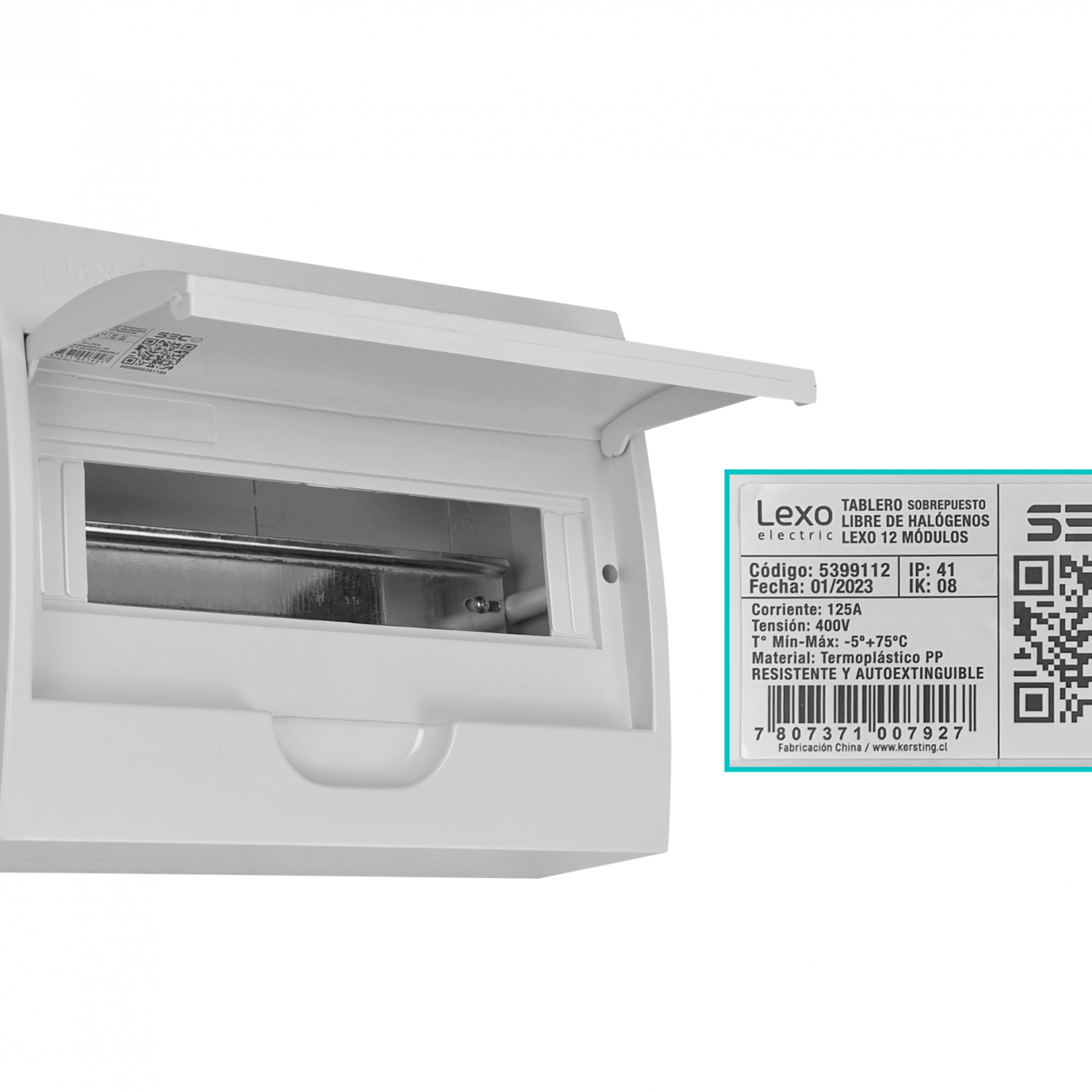 Tablero LEXO Sobreponer LSZH 12 Módulos Riel DIN IP41 IK08 Ref 5399112 3