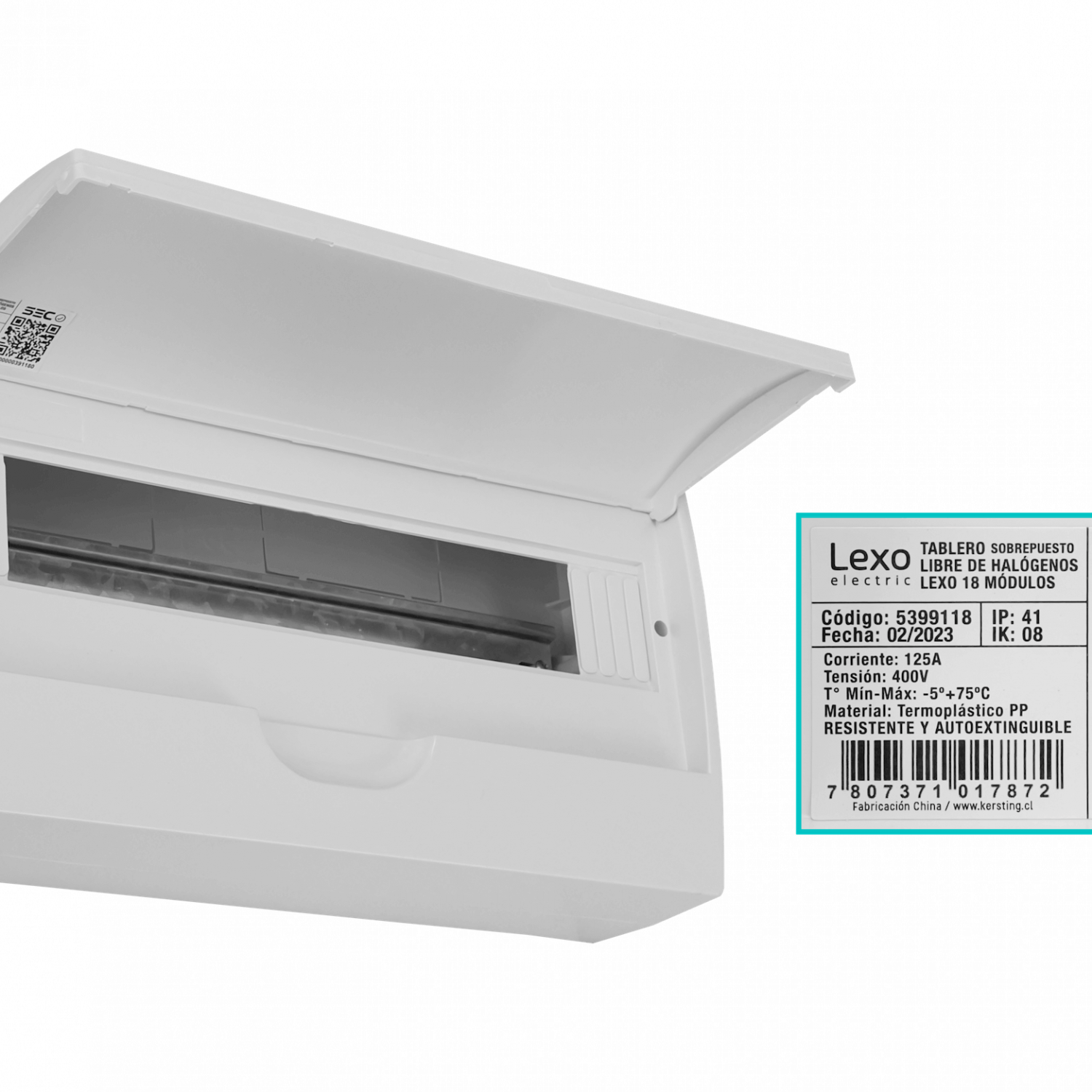 LEXO Tablero Sobreponer LSZH 18 Modulos Riel Din IP41 IK08 5399118 3