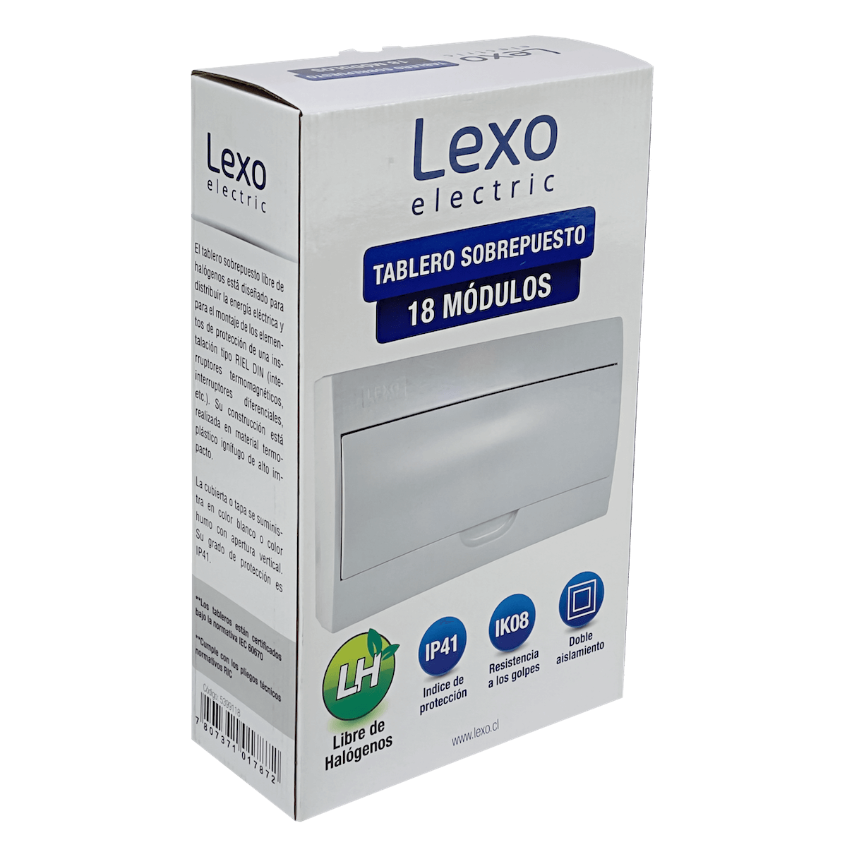 LEXO Tablero Sobreponer LSZH 18 Modulos Riel Din IP41 IK08 5399118 5
